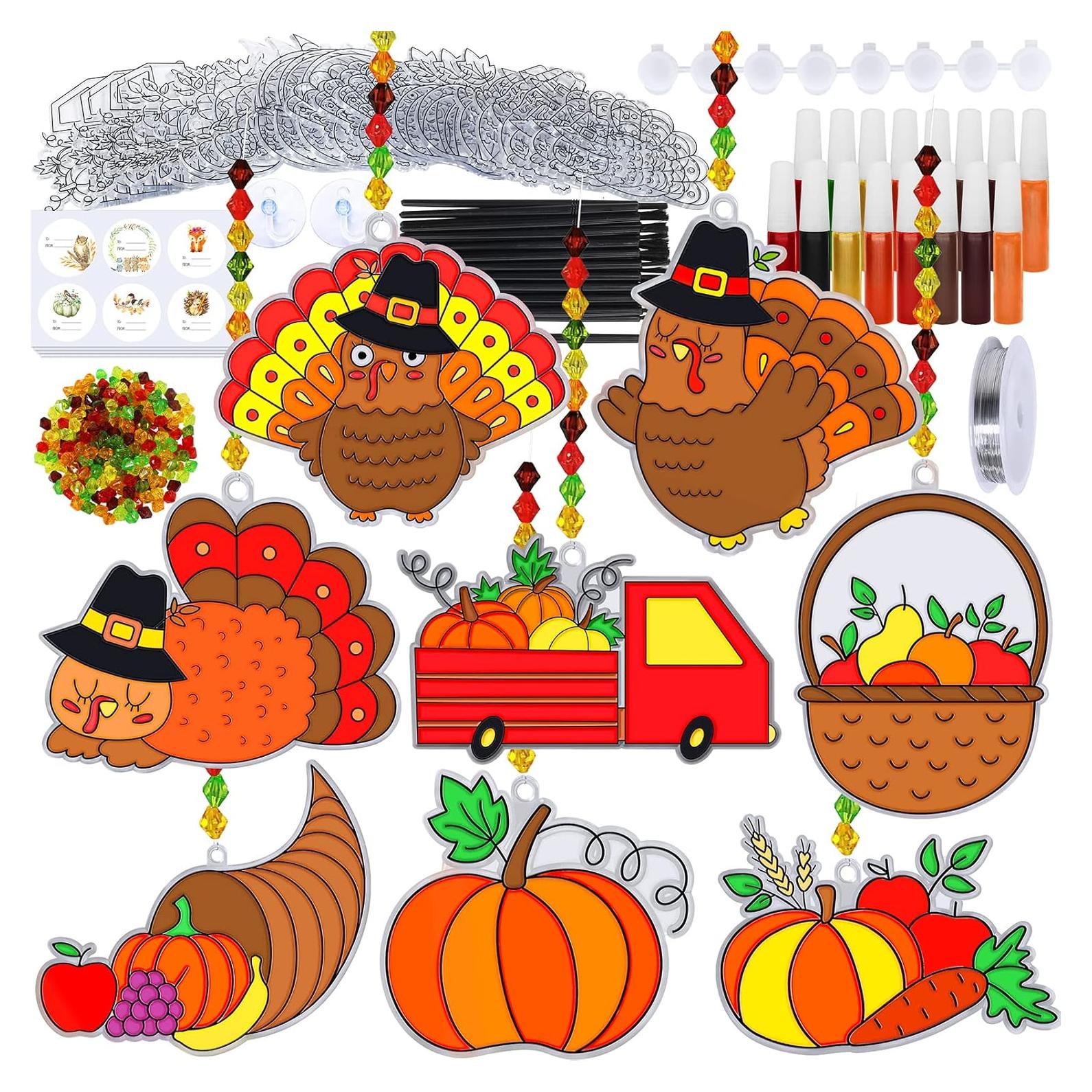 Winlyn Kit DIY 24 Adornos Captadores de Sol Otoño