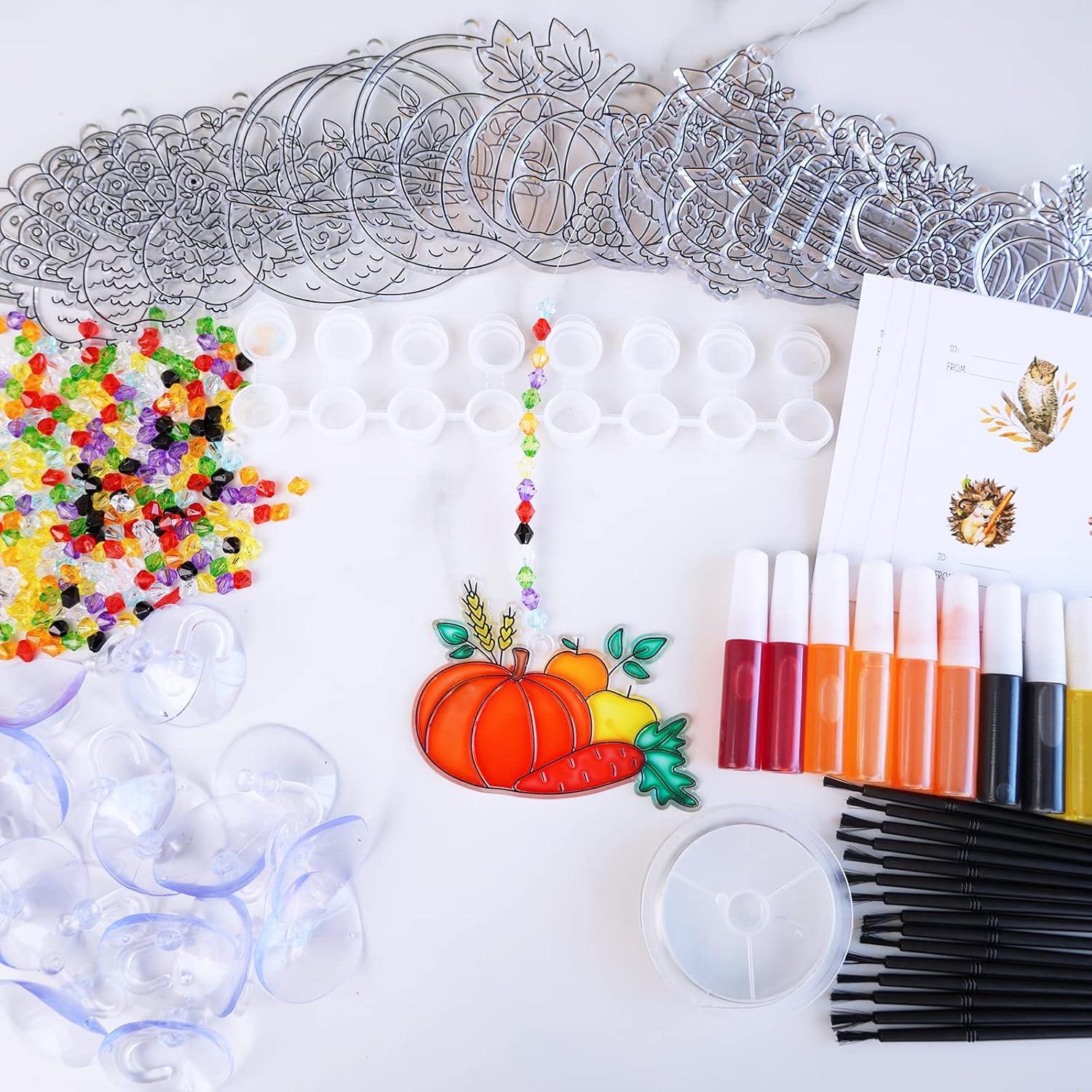 Winlyn Kit DIY 24 Adornos Captadores de Sol Otoño