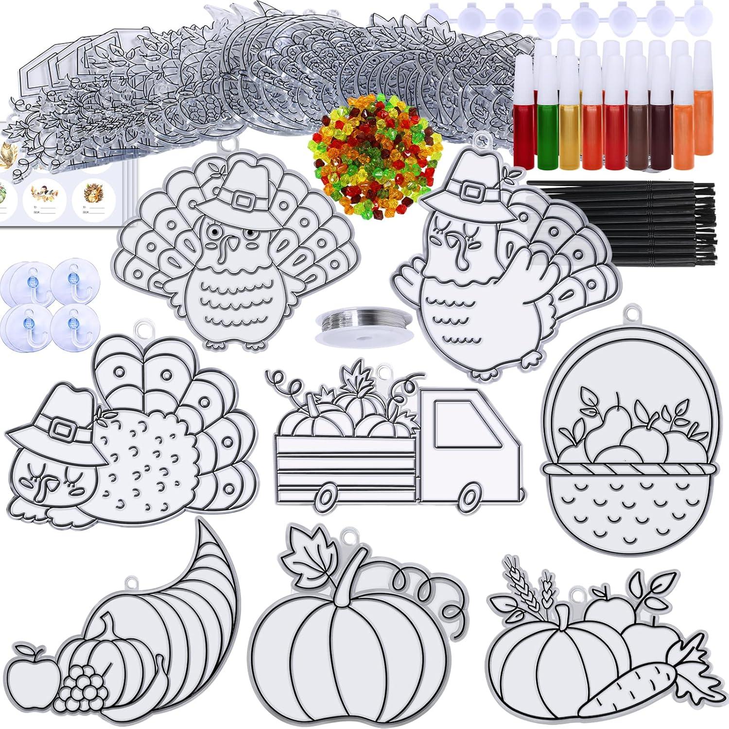 Winlyn Kit DIY 24 Adornos Captadores de Sol Otoño