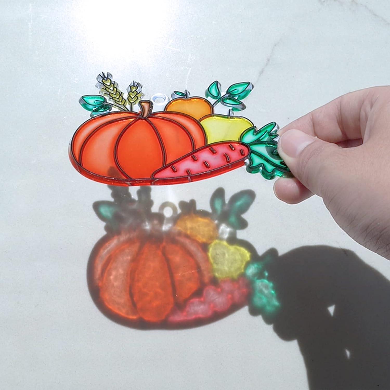 Winlyn Kit DIY 24 Adornos Captadores de Sol Otoño