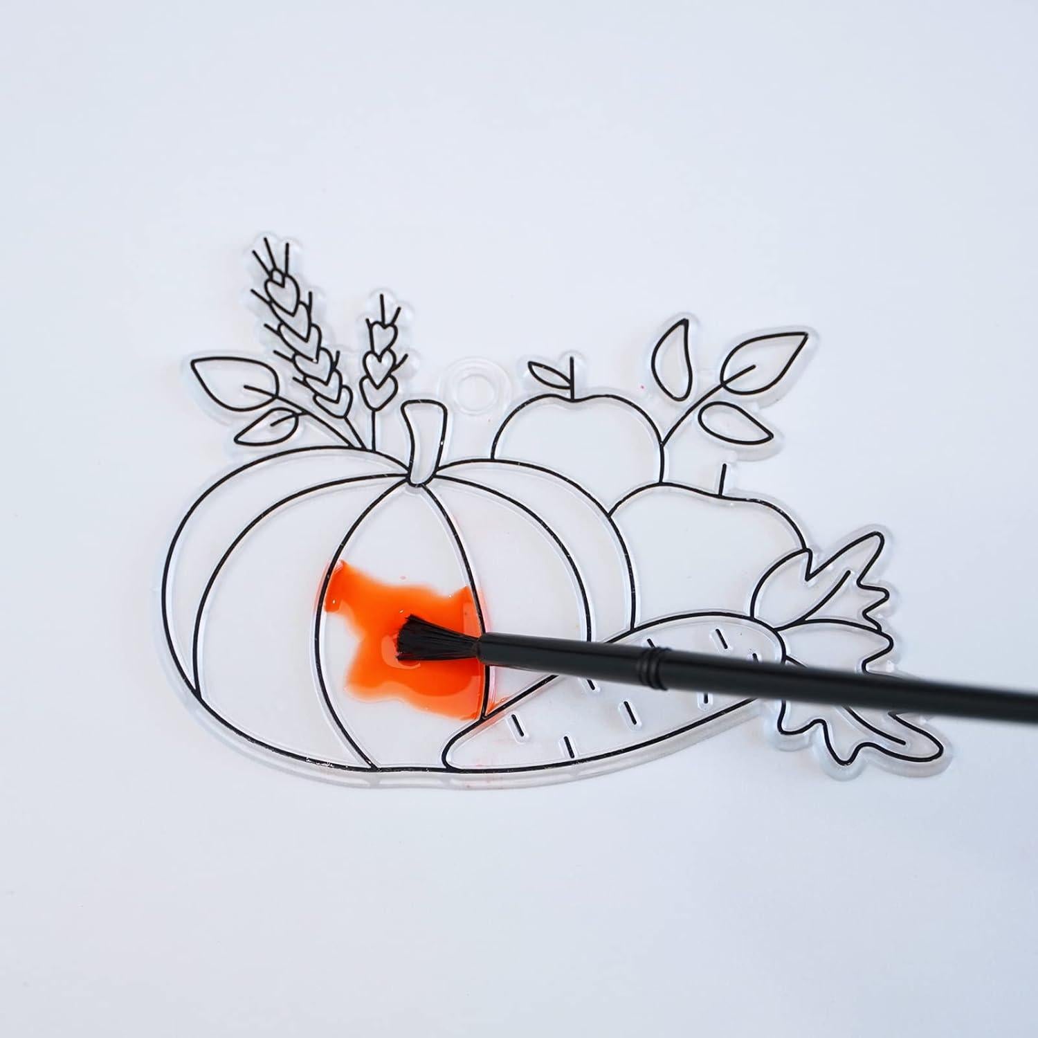 Winlyn Kit DIY 24 Adornos Captadores de Sol Otoño