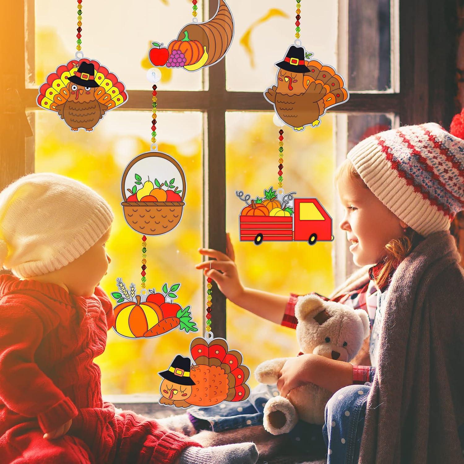 Winlyn Kit DIY 24 Adornos Captadores de Sol Otoño