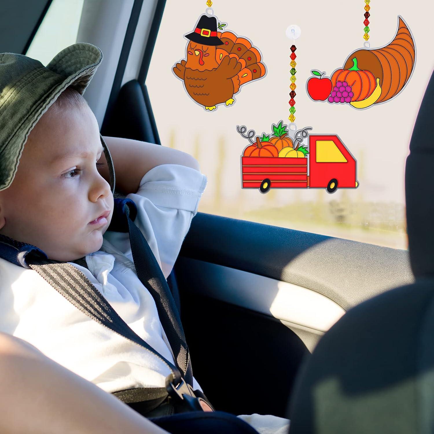 Winlyn Kit DIY 24 Adornos Captadores de Sol Otoño