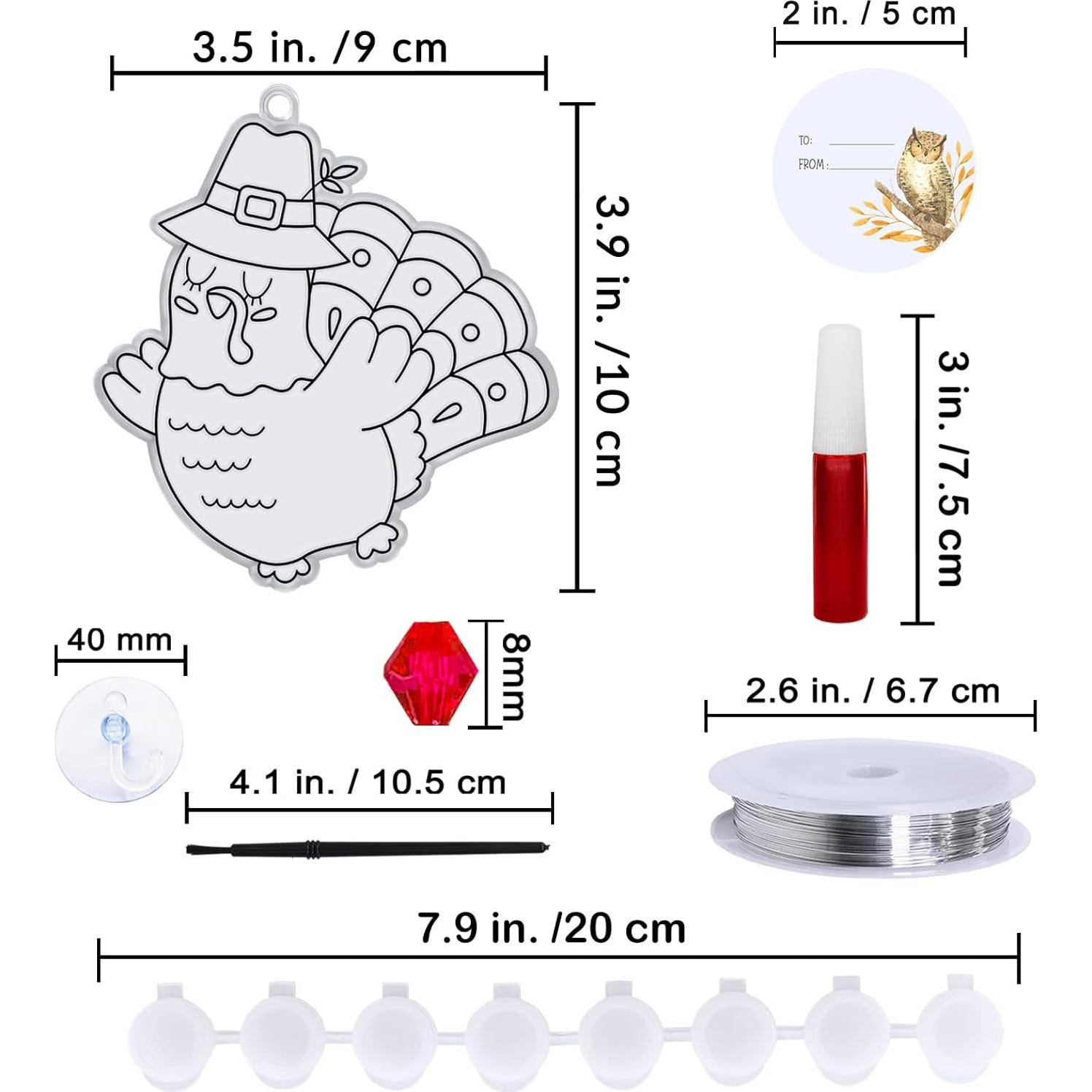 Winlyn Kit DIY 24 Adornos Captadores de Sol Otoño
