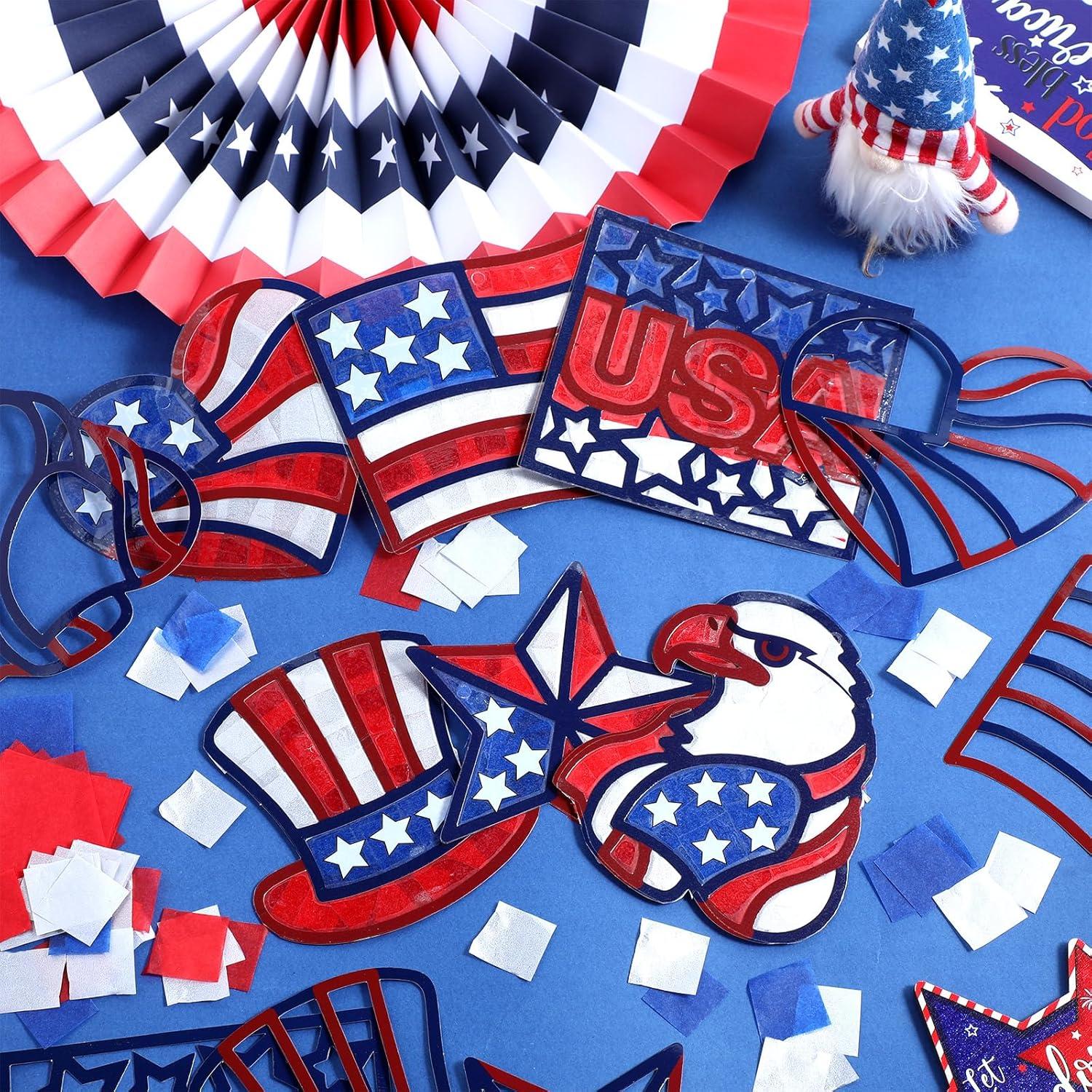 Kit de Manualidades Patrióticas 24 Piezas Feifeiya 4 de Julio