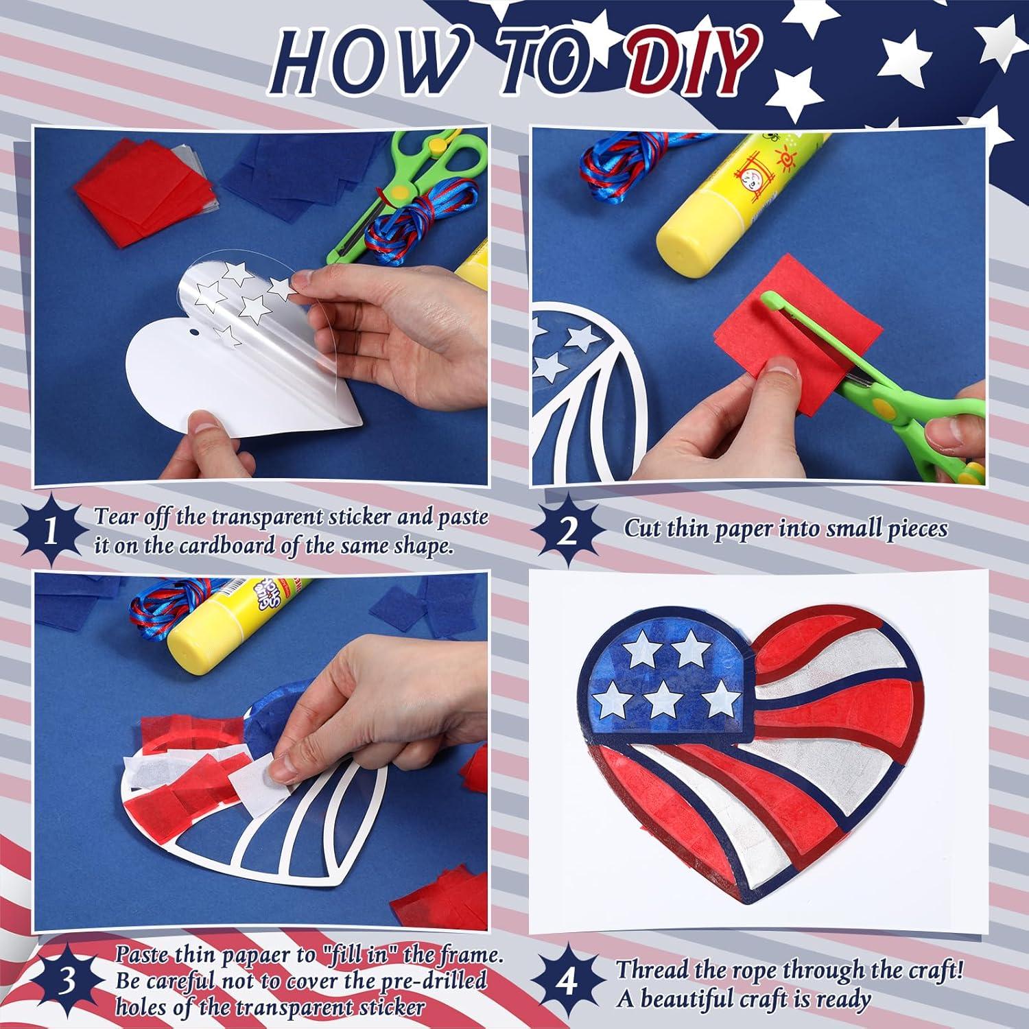 Kit de Manualidades Patrióticas 24 Piezas Feifeiya 4 de Julio