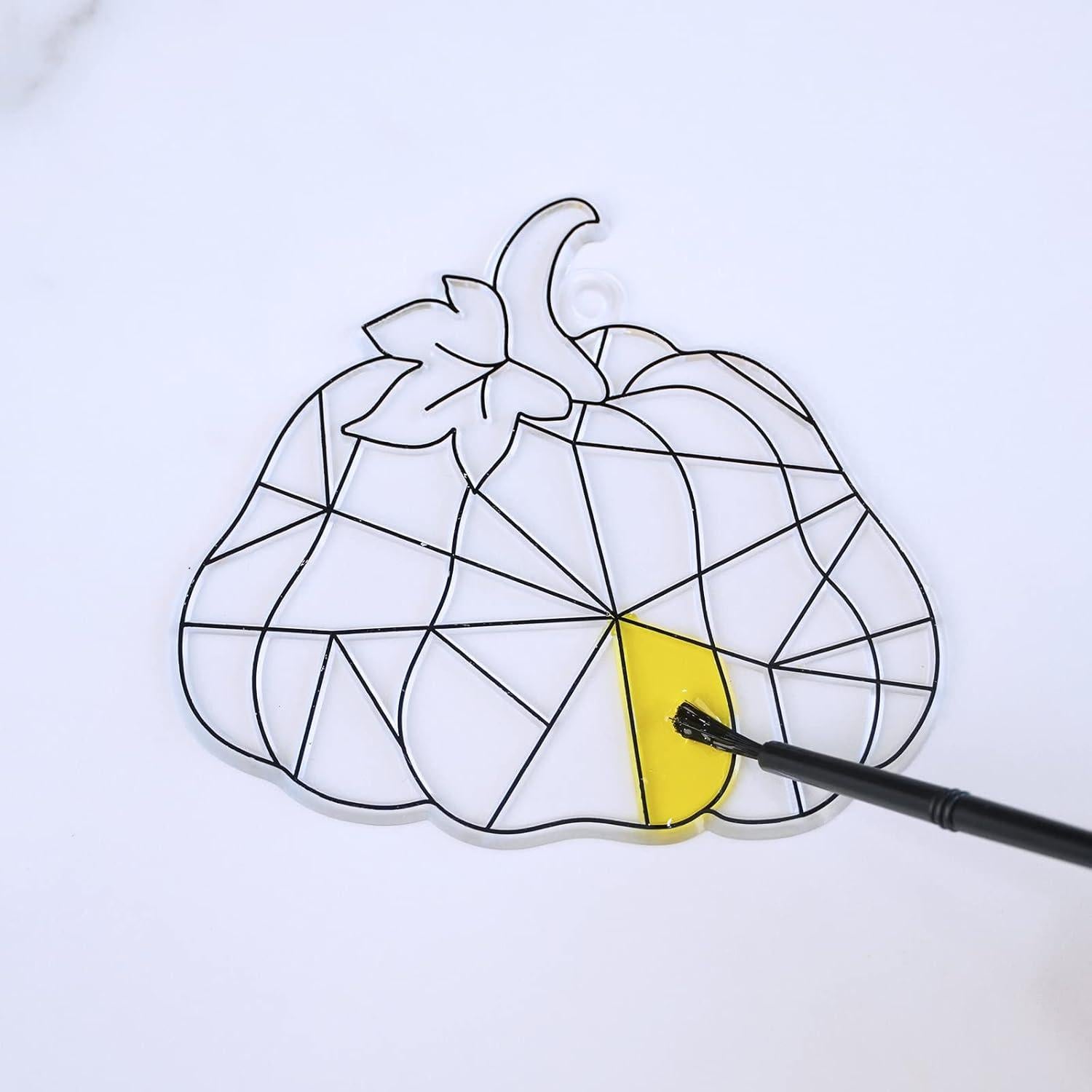 Winlyn 27 Sets Atrapasoles Calabaza DIY Pintura Otoño