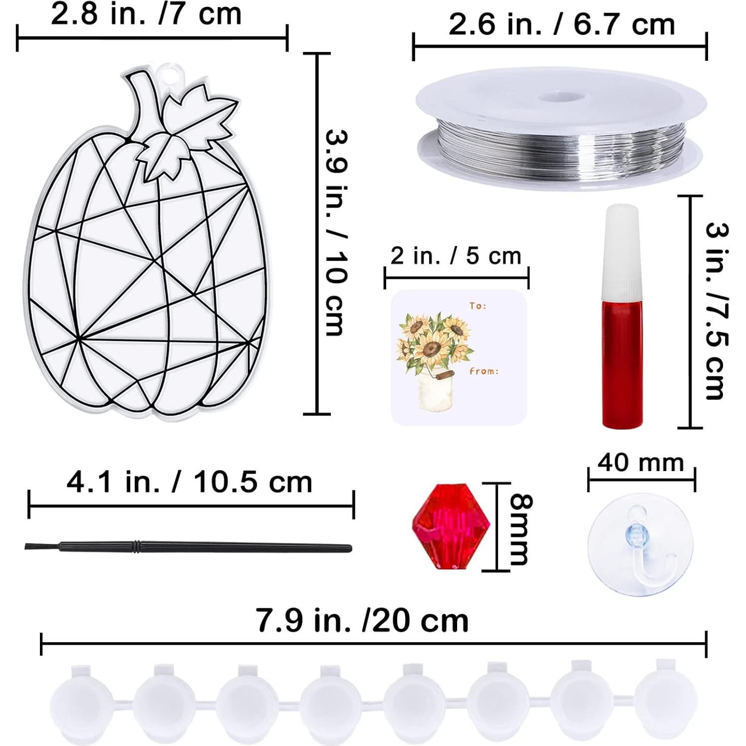 Winlyn 27 Sets Atrapasoles Calabaza DIY Pintura Otoño