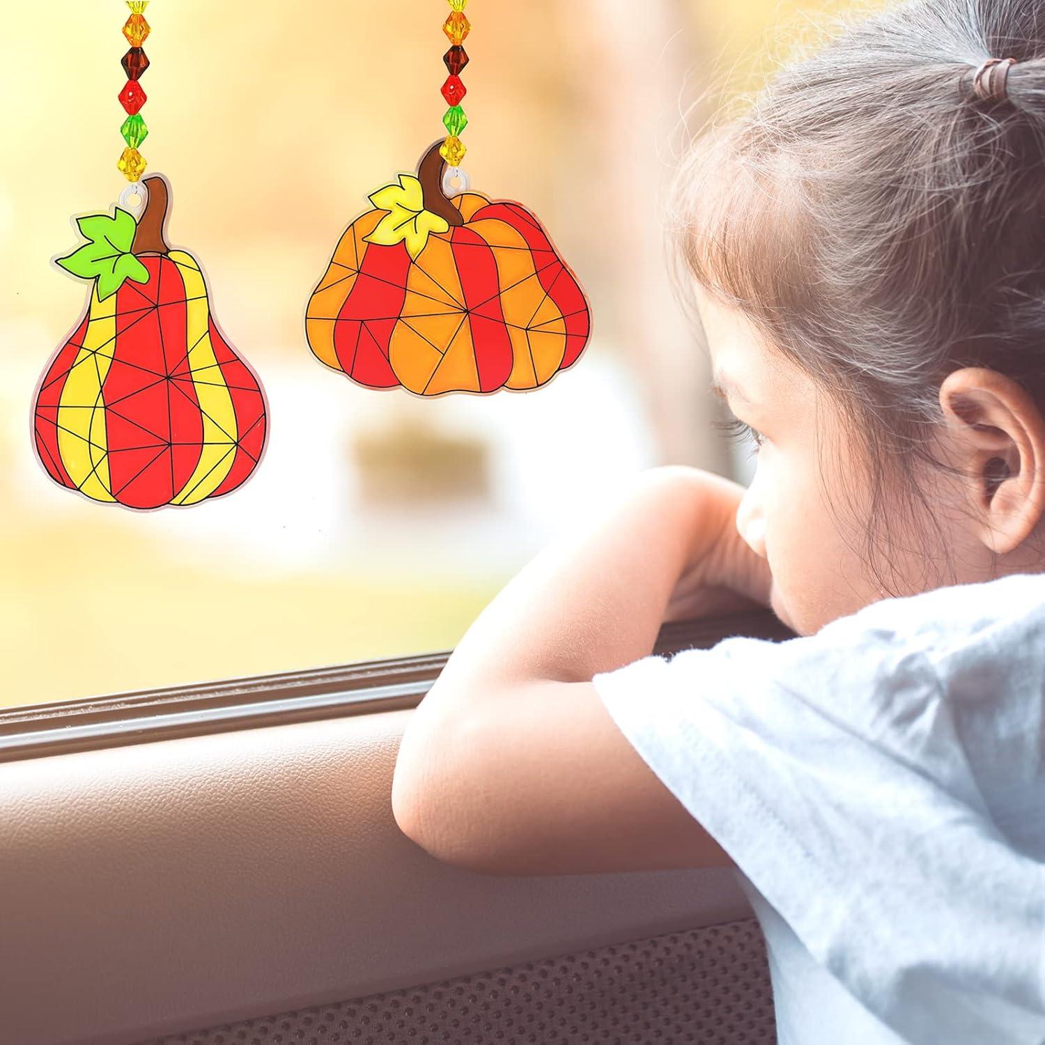 Winlyn 27 Sets Atrapasoles Calabaza DIY Pintura Otoño