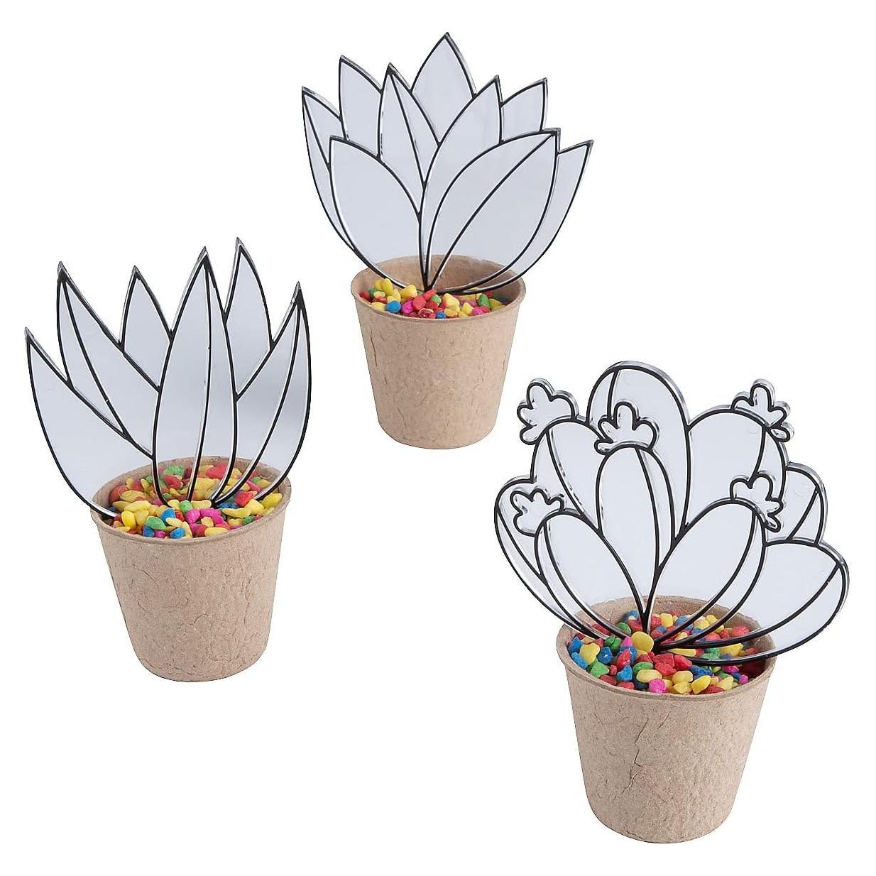 Kit de Manualidades Suncatcher Maceta Suculenta Fun Express - 6 Piezas