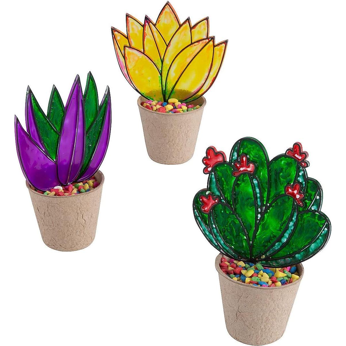 Kit de Manualidades Suncatcher Maceta Suculenta Fun Express - 6 Piezas