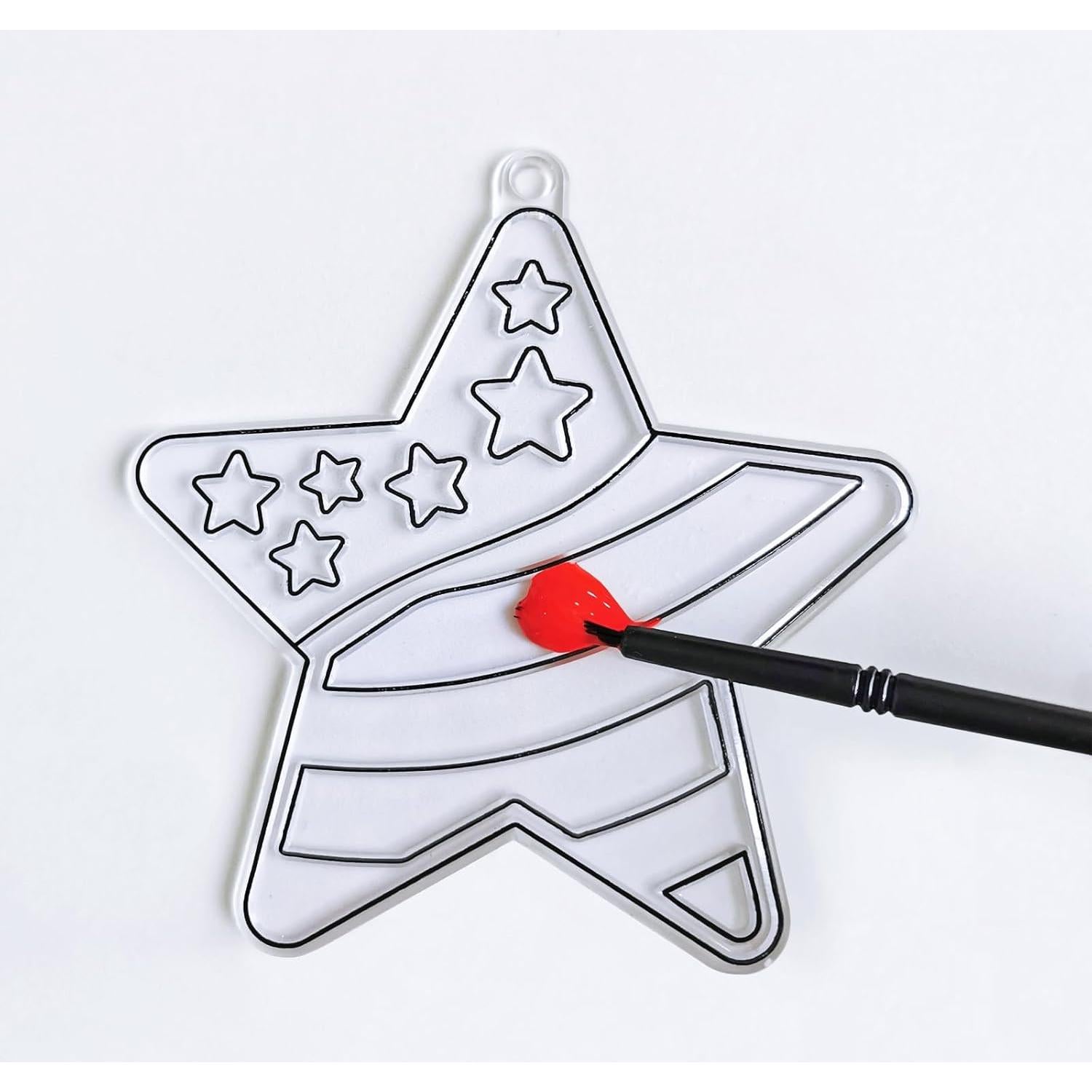 Kit de Adornos de Captadores de Sol Patrióticos Winlyn 24 Piezas