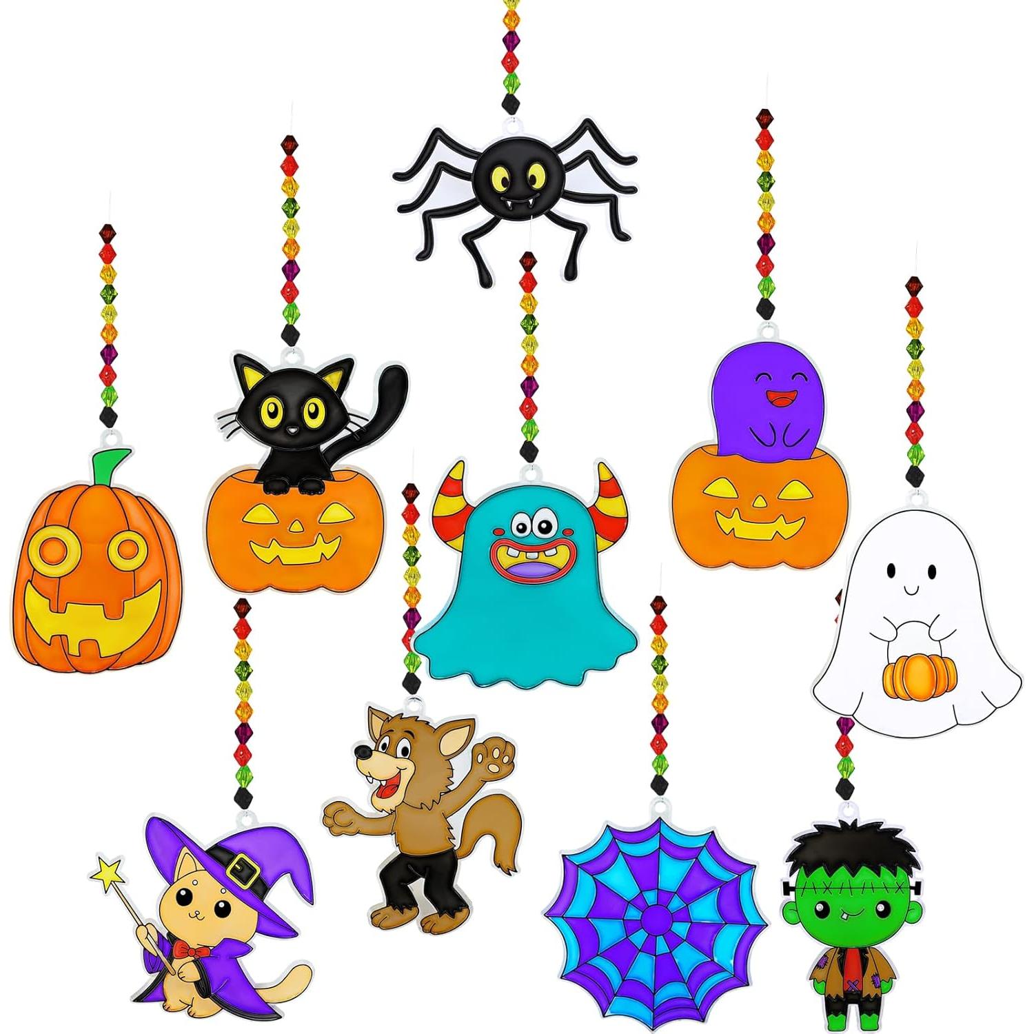 Kit de Manualidades Halloween Winlyn 30 Suncatchers DIY