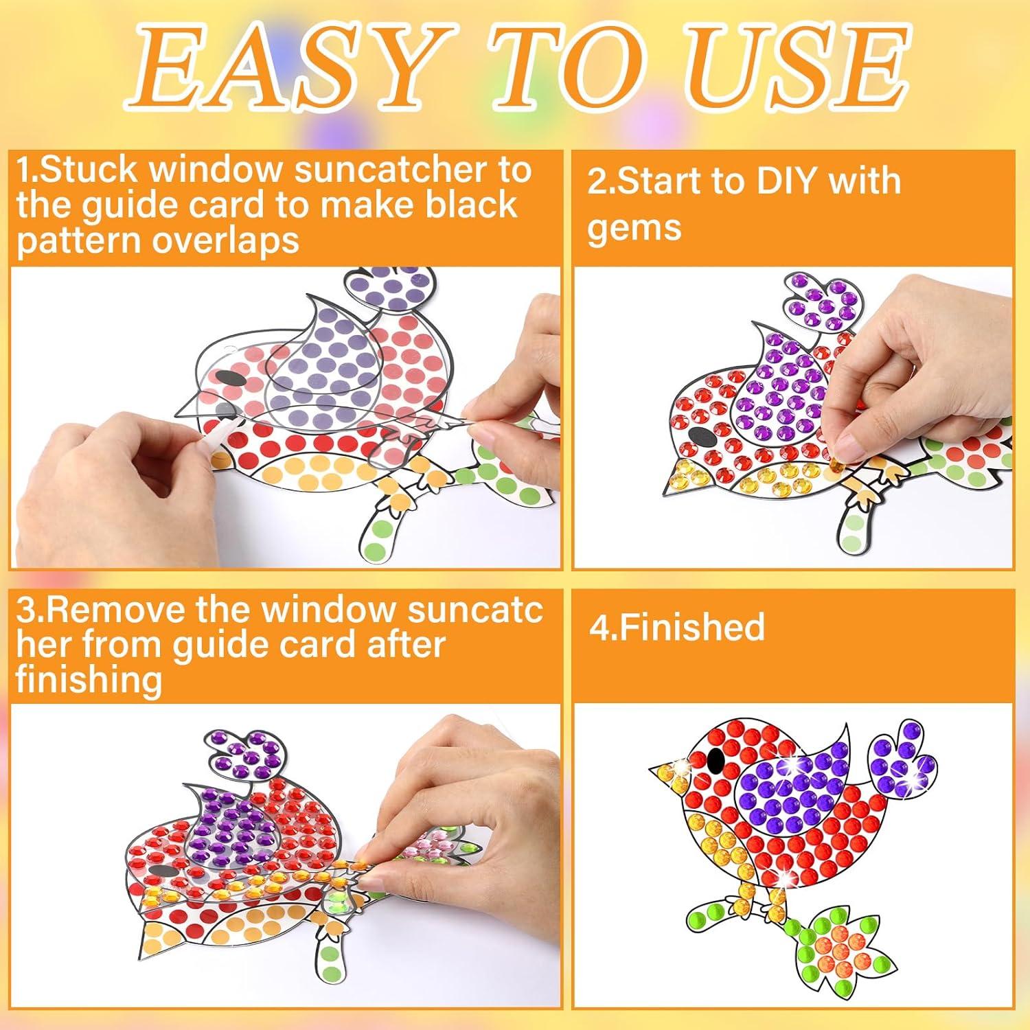 Kit de Artesanías Suncatcher Qyeahkj 6 Piezas Primavera