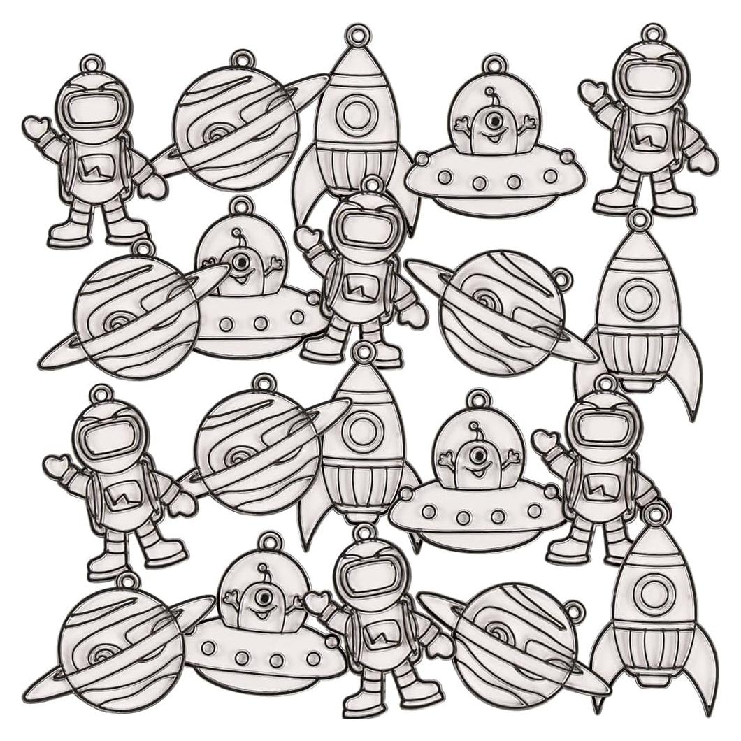 Kit de Manualidades DIY Fun Express - 24 Atrapasoles Espaciales