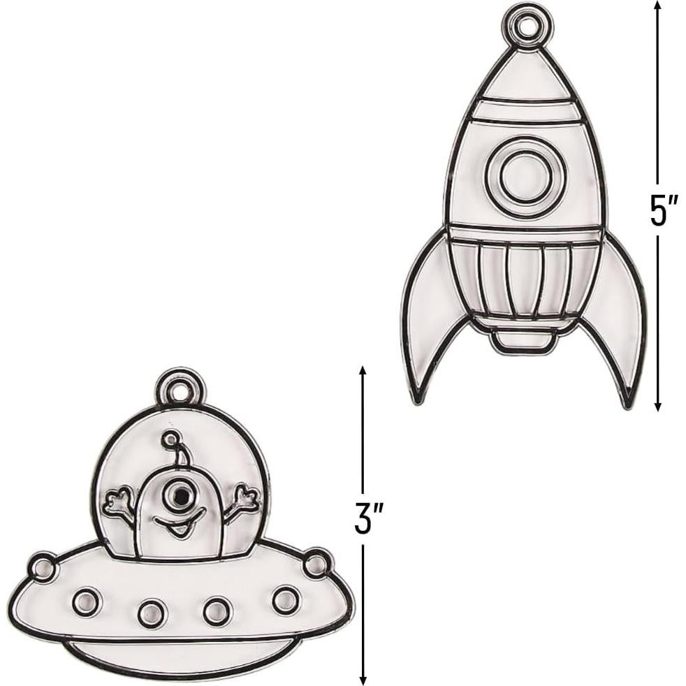 Kit de Manualidades DIY Fun Express - 24 Atrapasoles Espaciales