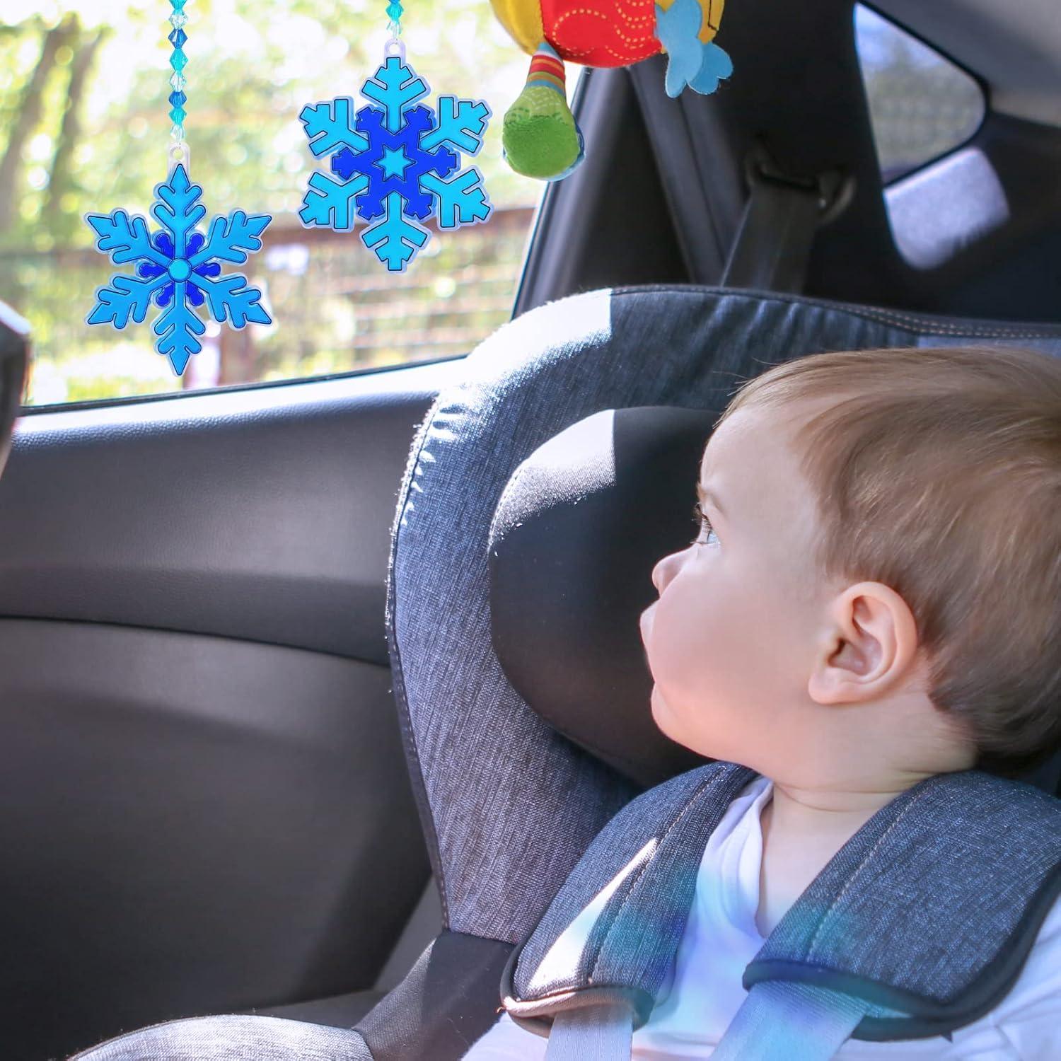 Winlyn Kit 24 Atrapa Rayos Copos de Nieve Manualidades Navidad