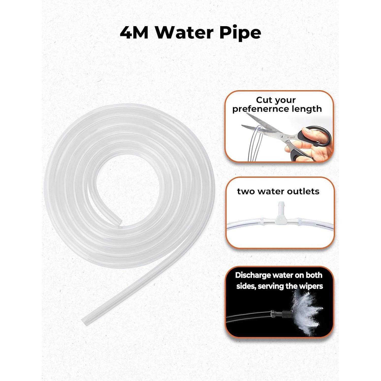 Kit de limpiaparabrisas eléctrico 12V Kemimoto para UTV