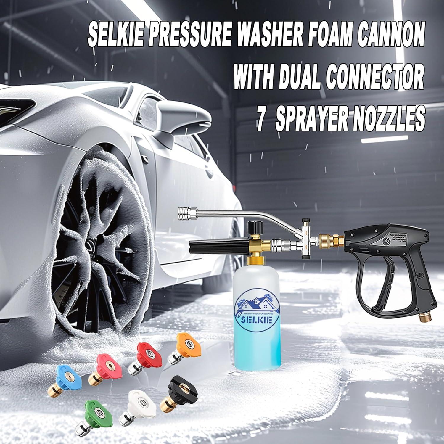 Cannon de Espuma Selkie 3-en-1 para Lavadora a Presión 1L