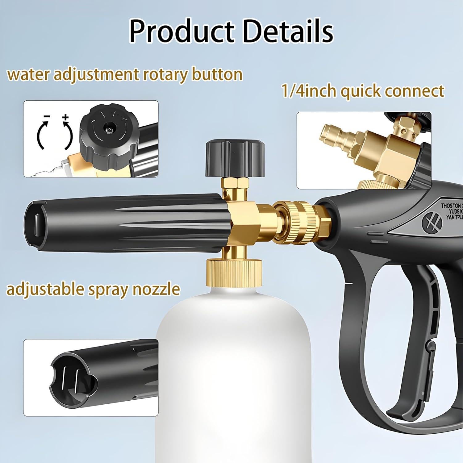 Cannon de Espuma Selkie 3-en-1 para Lavadora a Presión 1L