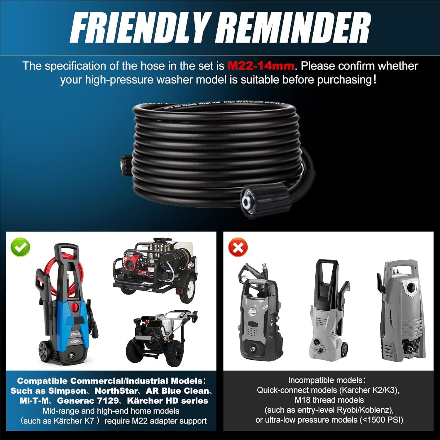 Kit de Lavadora a Presión Federedevo con Pistola y 5 Boquillas