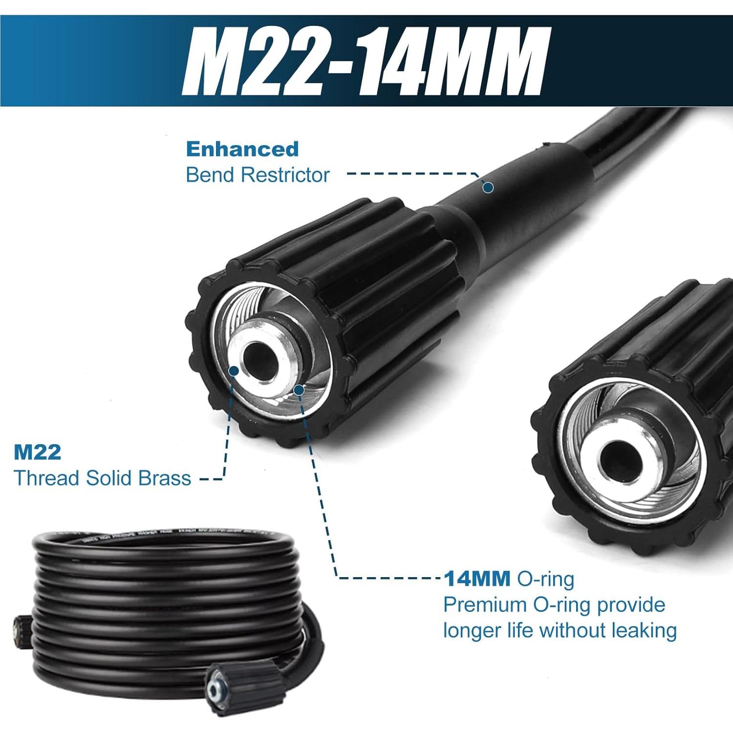 Kit de Lavadora a Presión Federedevo con Pistola y 5 Boquillas