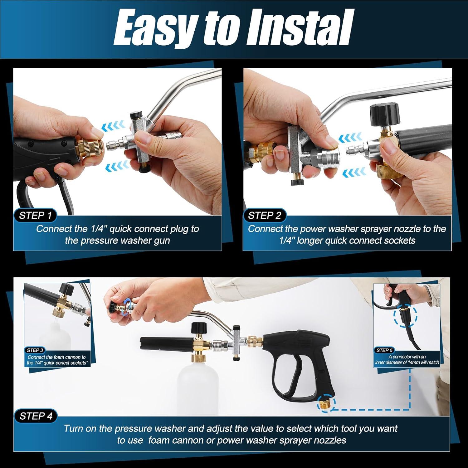 Kit de Lavadora a Presión Federedevo con Pistola y 5 Boquillas