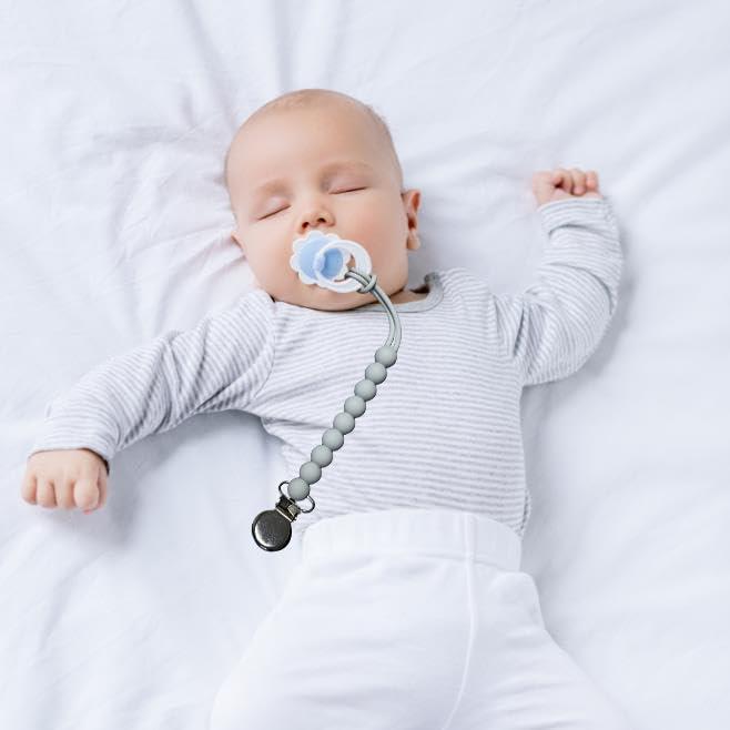 Clip de Chupete MORIBOX - Paquete de 6 Silicona Grado Alimenticio