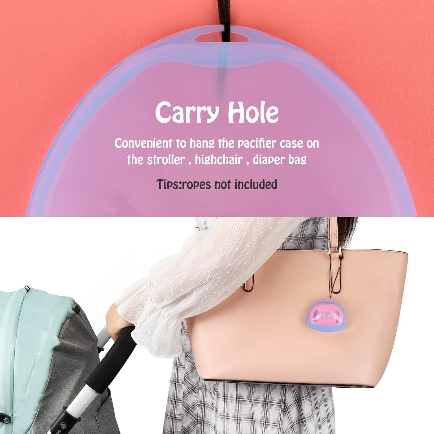 Estuche para Chupete Accmor 2 Paquete Libre de BPA Azul