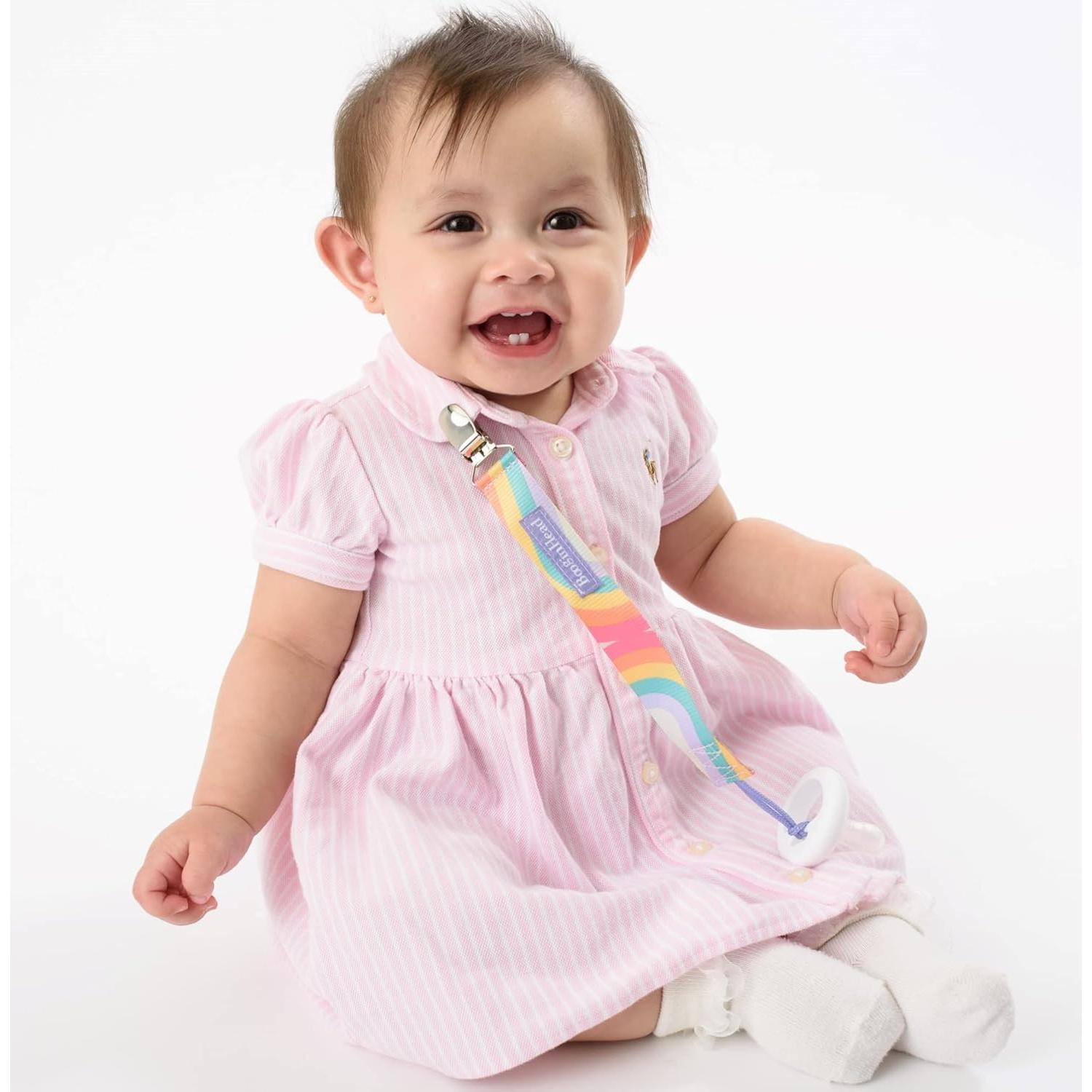 Infantino PaciGrip Clips para Chupetes 2-Pack Ombre Rosa