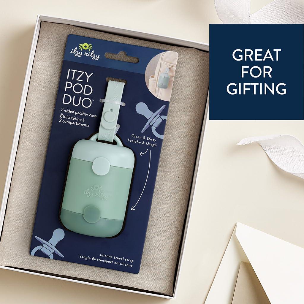 Estuche Sujetador de Chupetes Itzy Ritzy Doble Cara Salvia