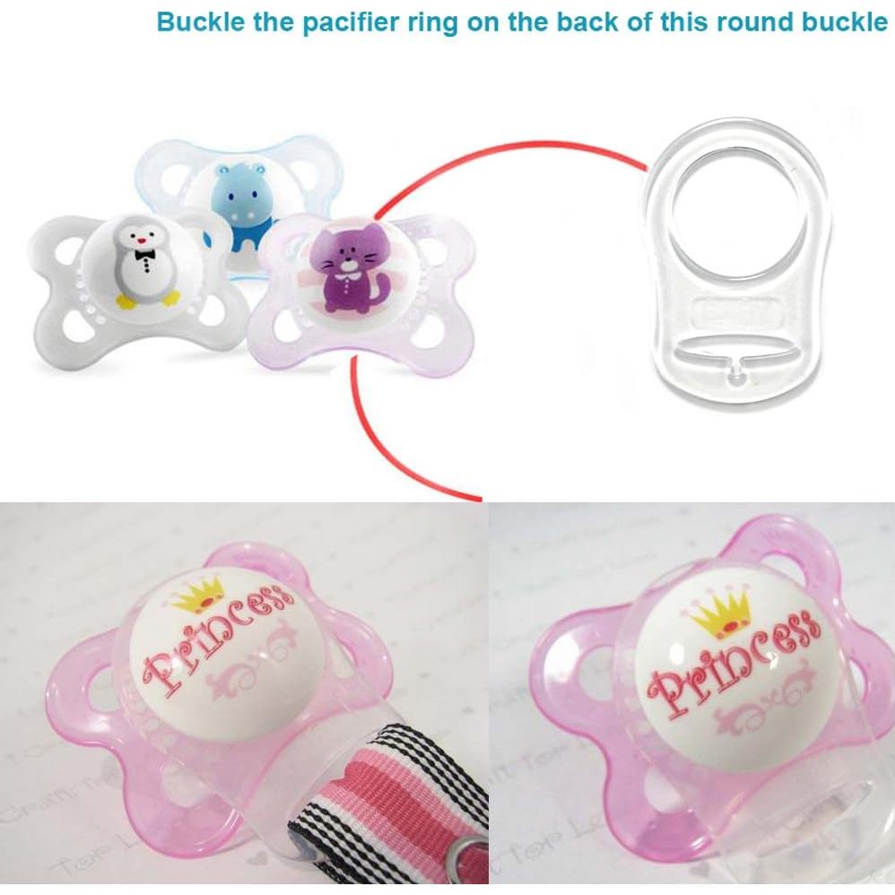 Anillos Adaptadores de Chupete Silicona Transparente 4 Pcs