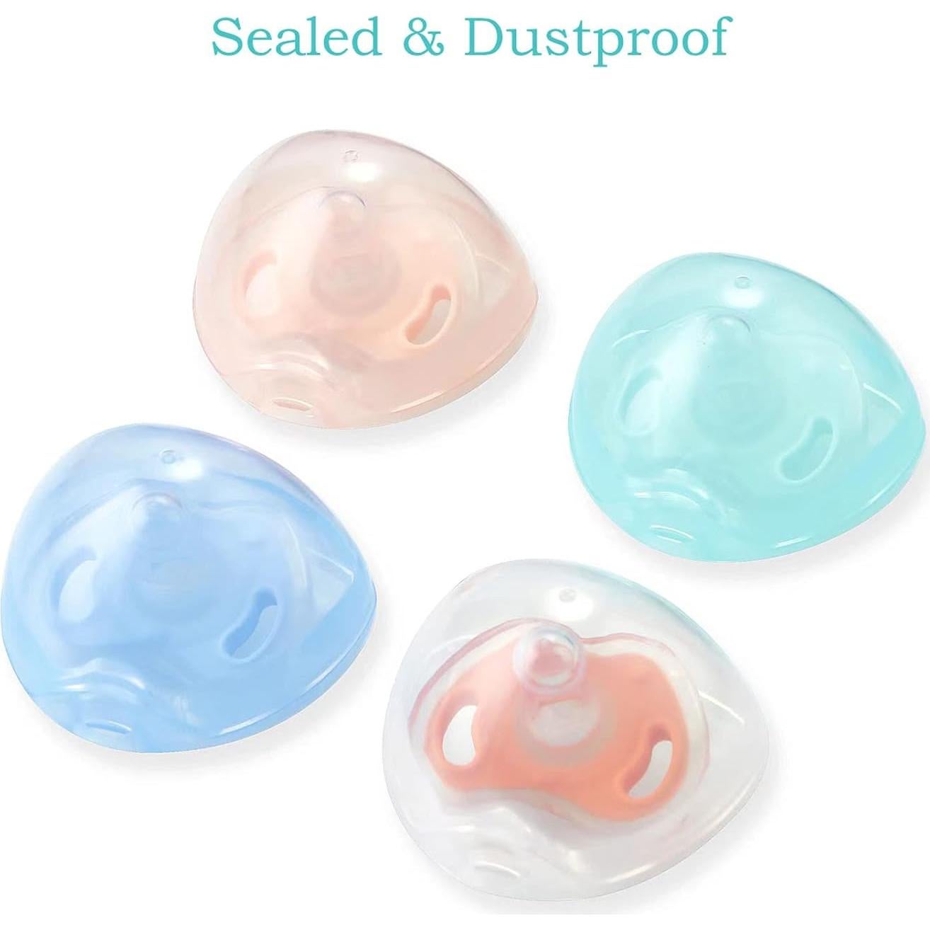 Caja Sostenedora de Chupete PandaEar - Paquete de 4 - Libre de BPA