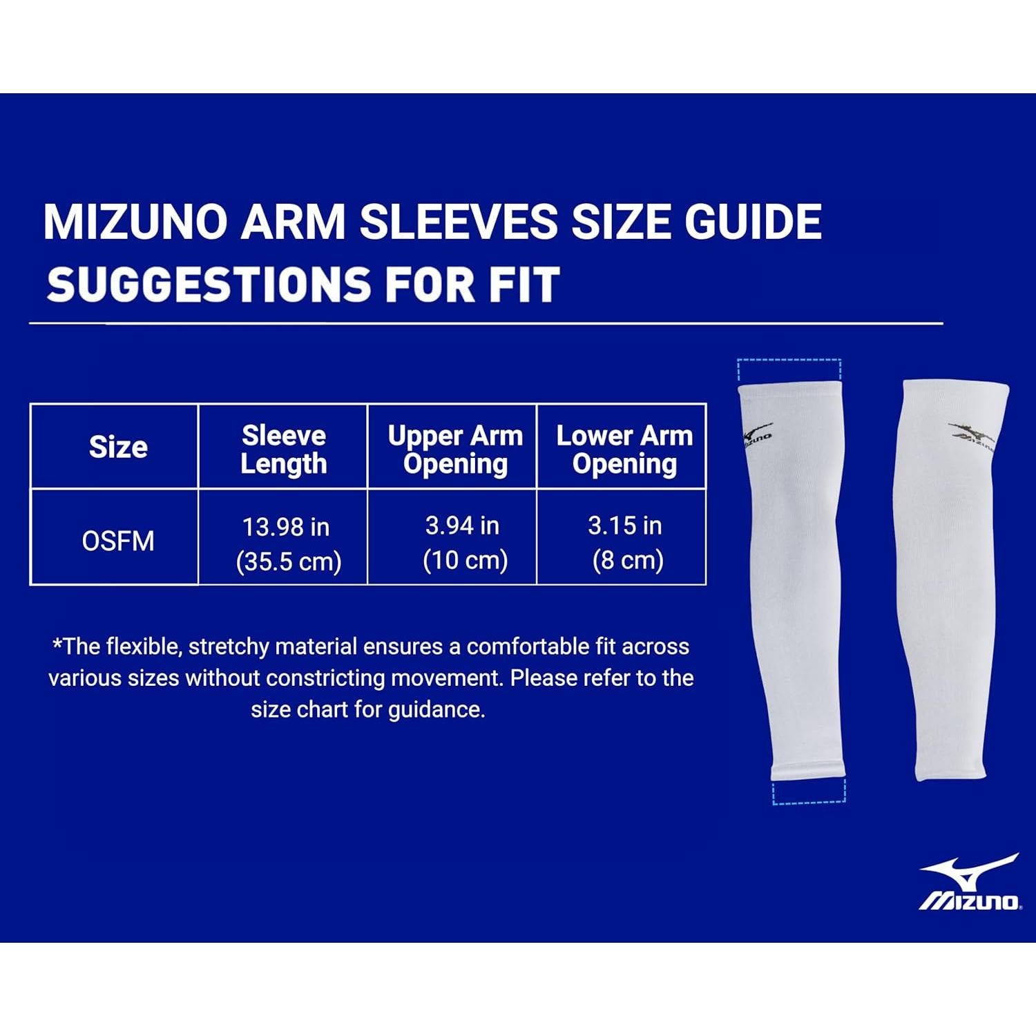 Mangas para Brazos Mizuno OSFM Negro - Absorción Sudor