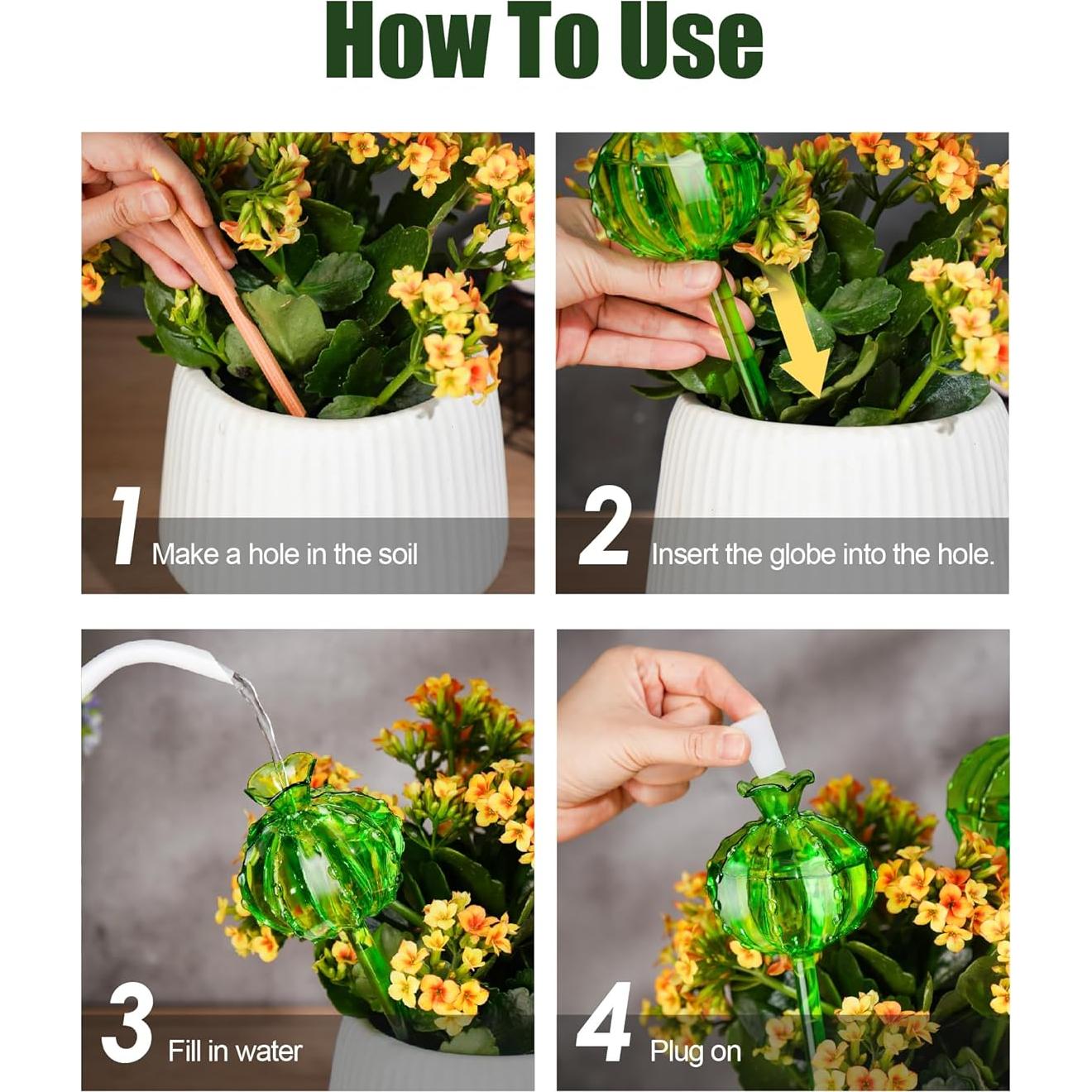 Esferas de Riego Automático NiHome 4-Pack Vidrio Verde