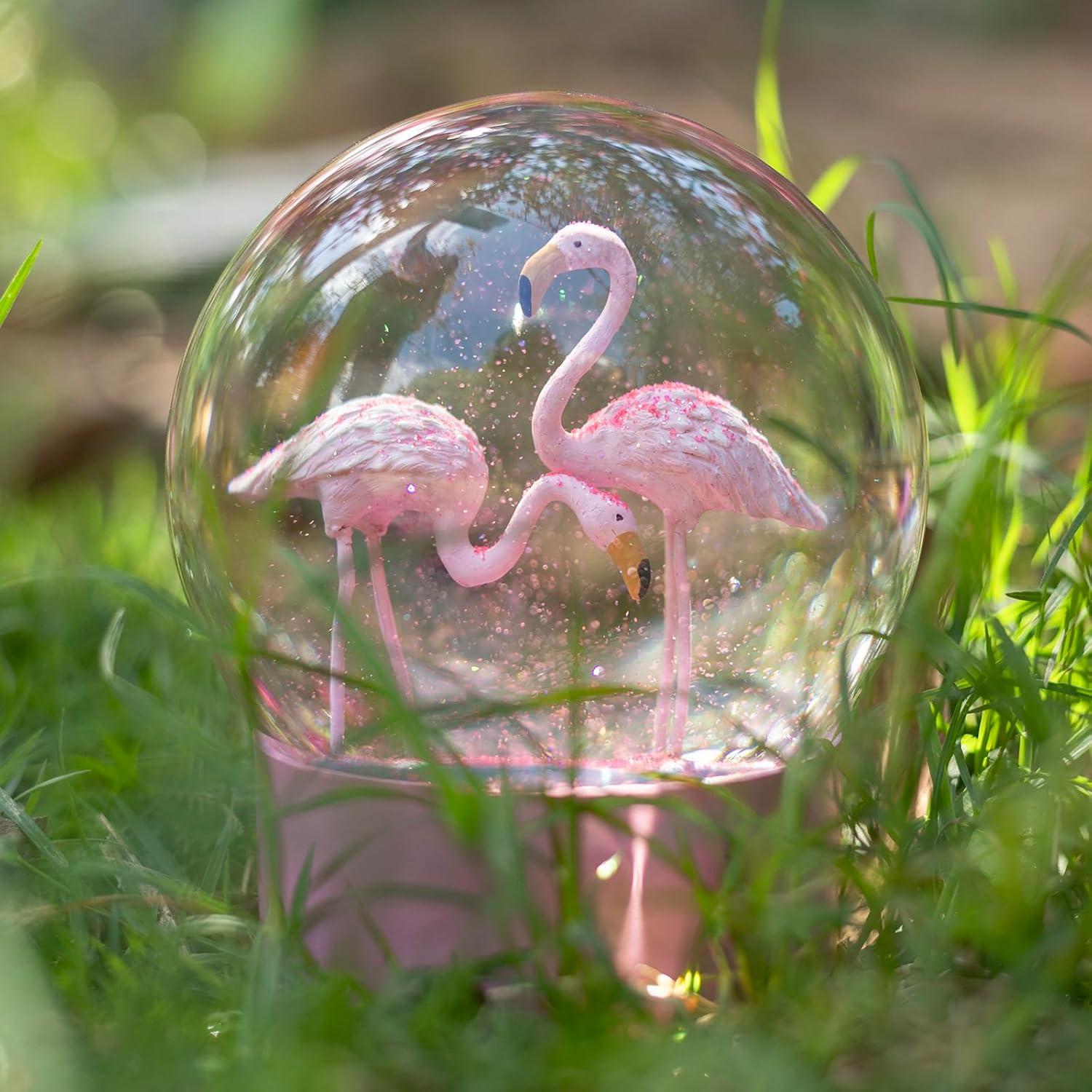 Globo de Nieve Mingfuxin Flamencos Rosados 11.5cm Decoración