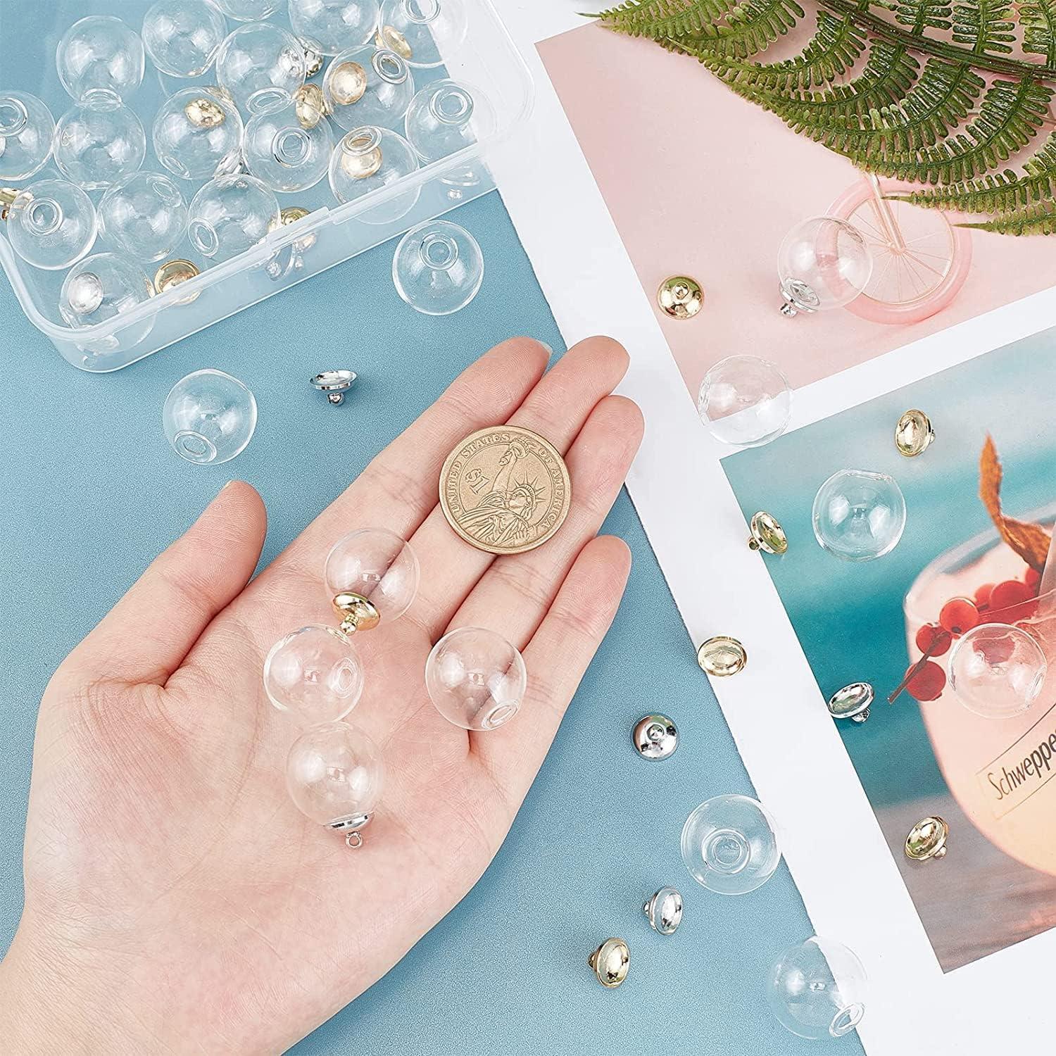 30pcs Mini Adornos de Vidrio 20mm PH PandaHall con Tapas