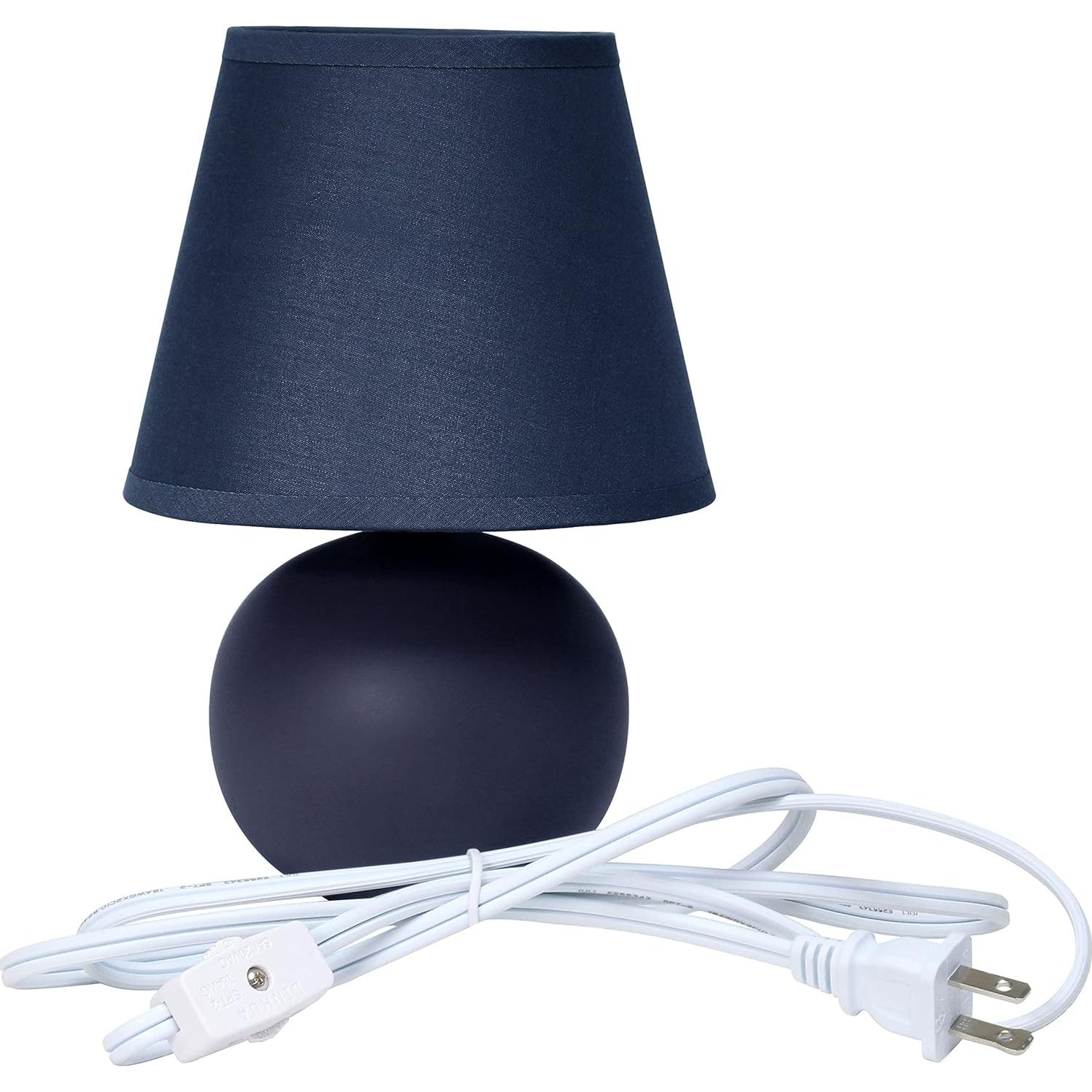 Lámpara de Mesa Mini Simple Designs LT2008-BLU Set de 2 Azul