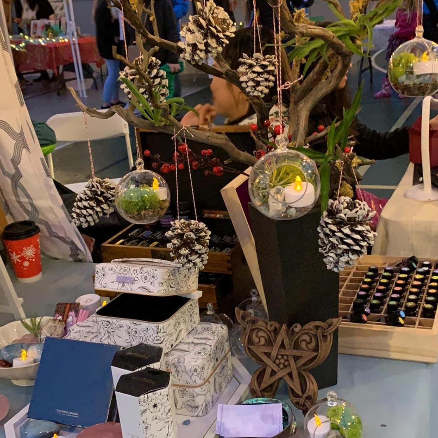 Paquete de 40 Bolas Colgantes Acrílicas 90mm KEILEOHO