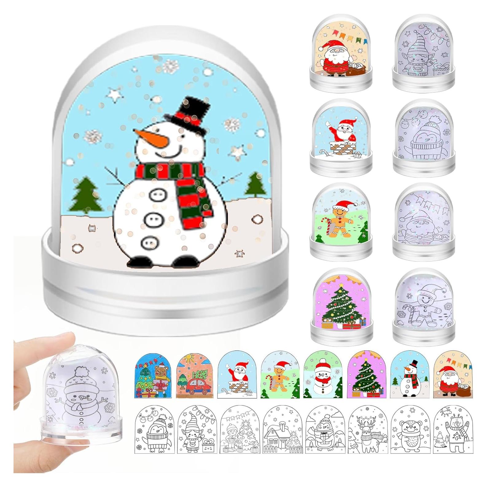 Kit de Manualidades Navideñas Fulmoon - 8 Esferas de Nieve DIY