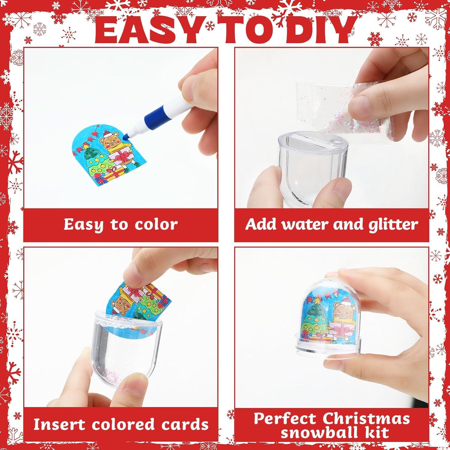 Kit de Manualidades Navideñas Fulmoon - 8 Esferas de Nieve DIY
