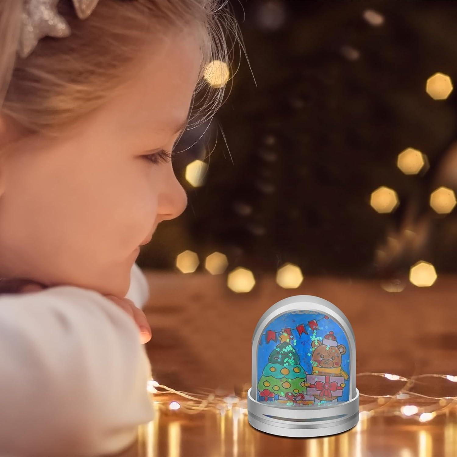 Kit de Manualidades Navideñas Fulmoon - 8 Esferas de Nieve DIY