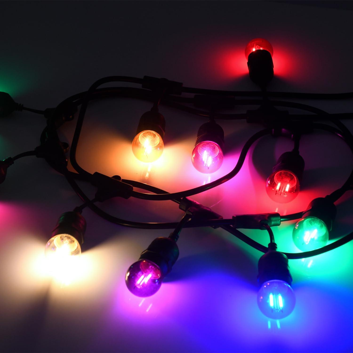 Bombilla LED G40 E26 Roja 1W 90 Lúmenes Paquete de 6