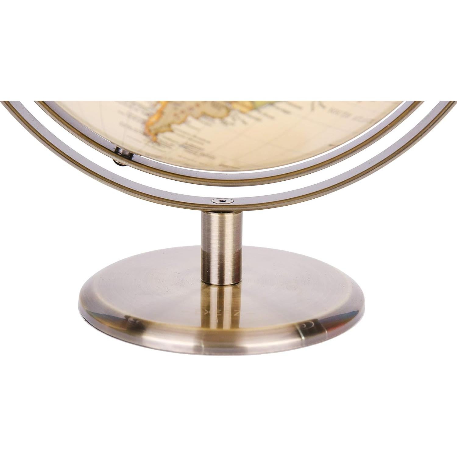 Globo Terráqueo Antiguo Annova 20cm con Base de Metal Bronce