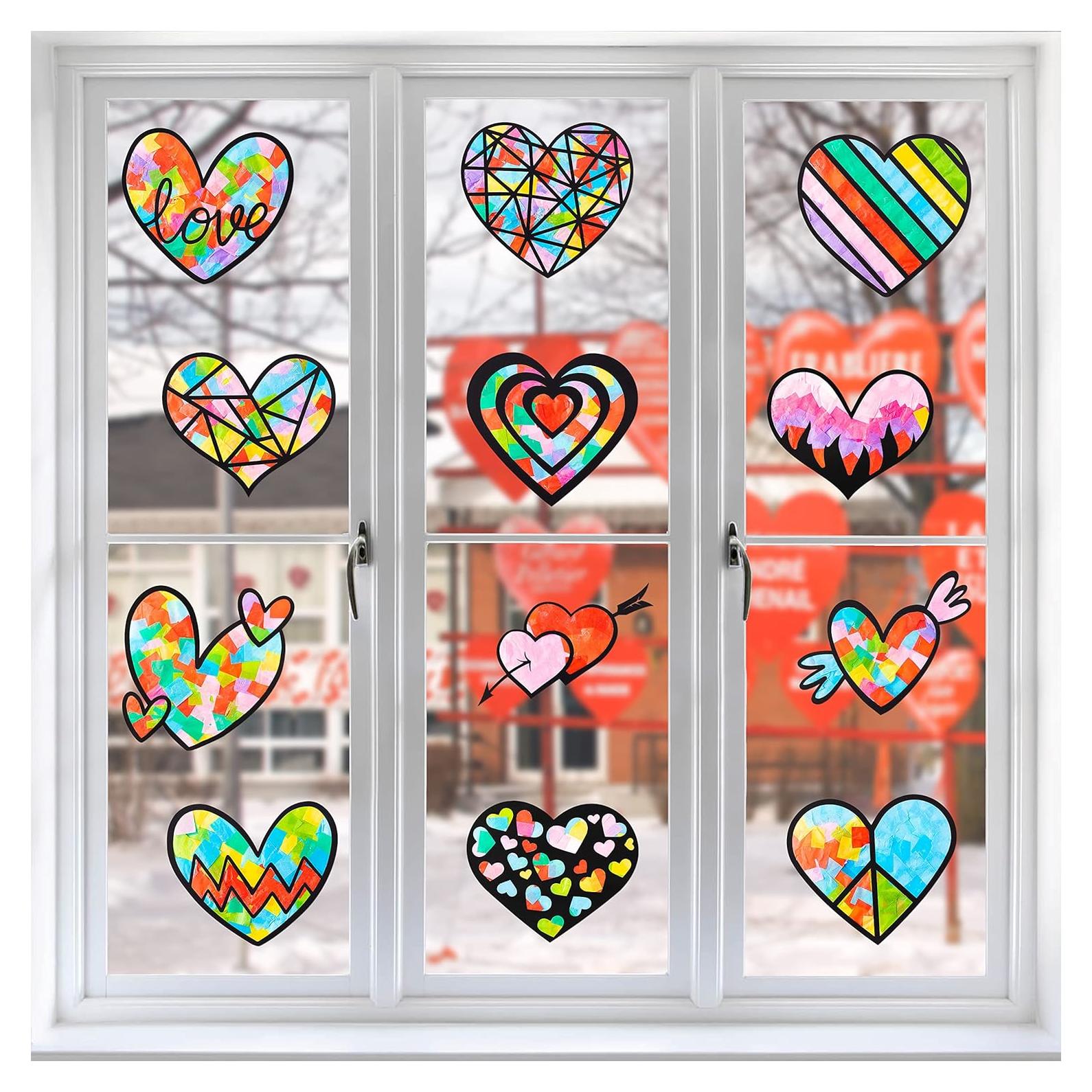 Kit de Manualidades en Papel Haooryx - 12 Piezas Corazones