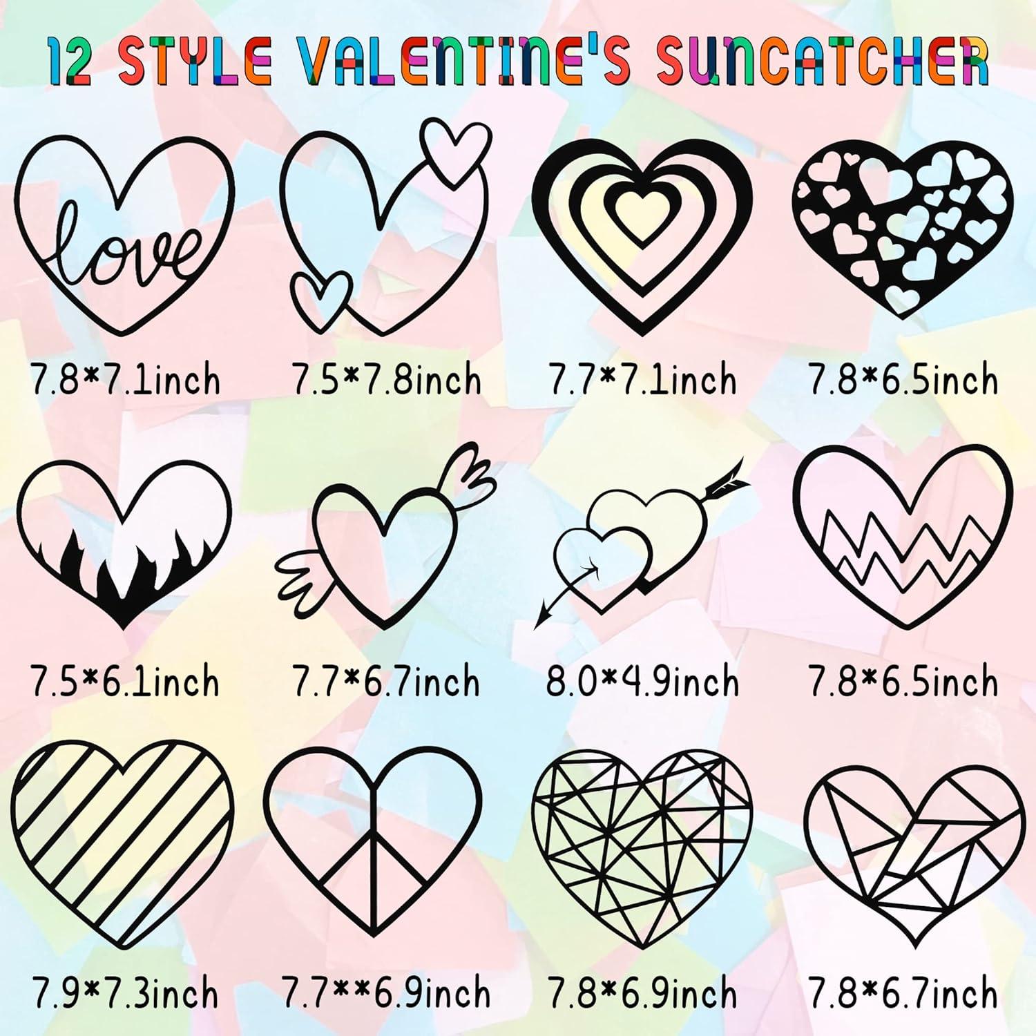 Kit de Manualidades en Papel Haooryx - 12 Piezas Corazones