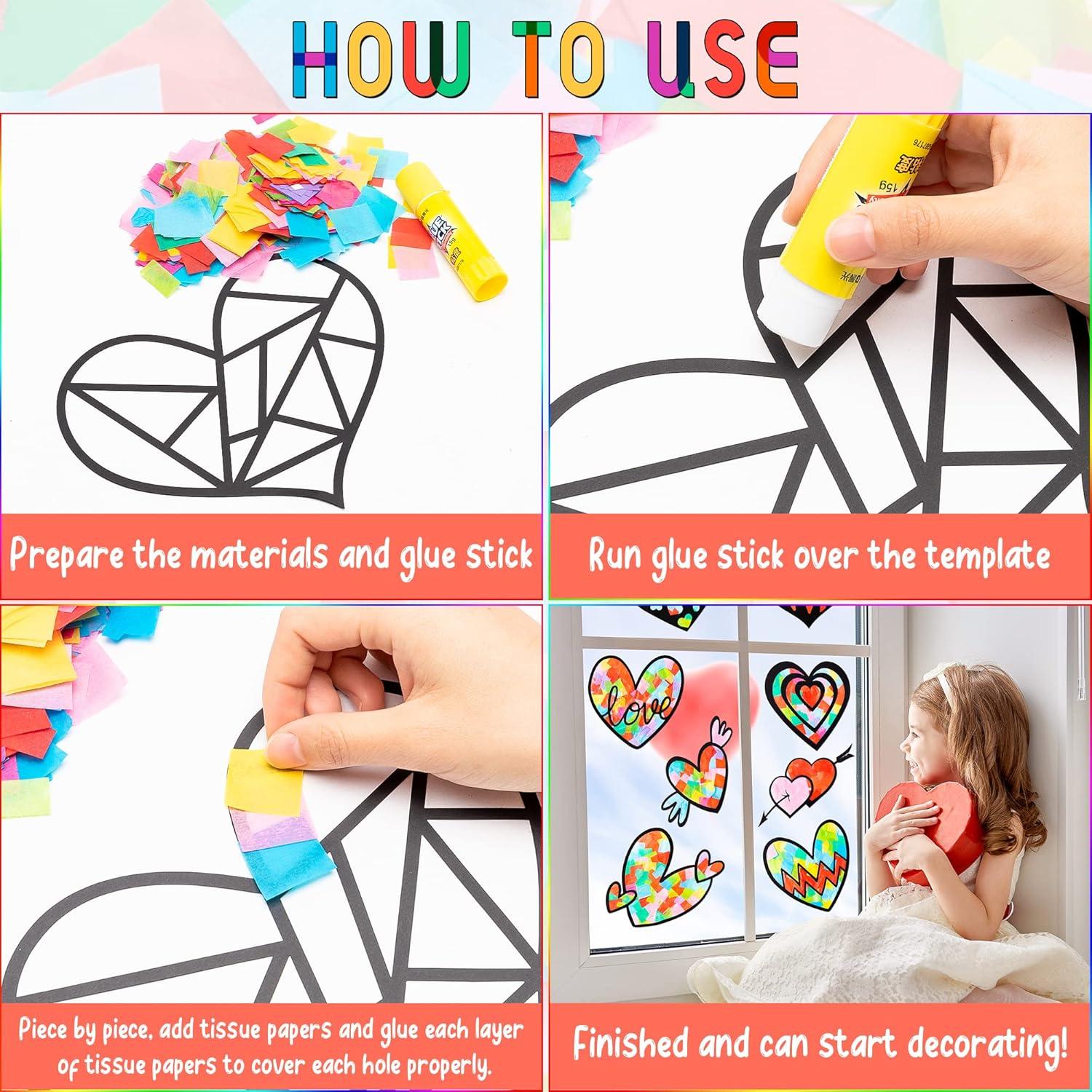 Kit de Manualidades en Papel Haooryx - 12 Piezas Corazones