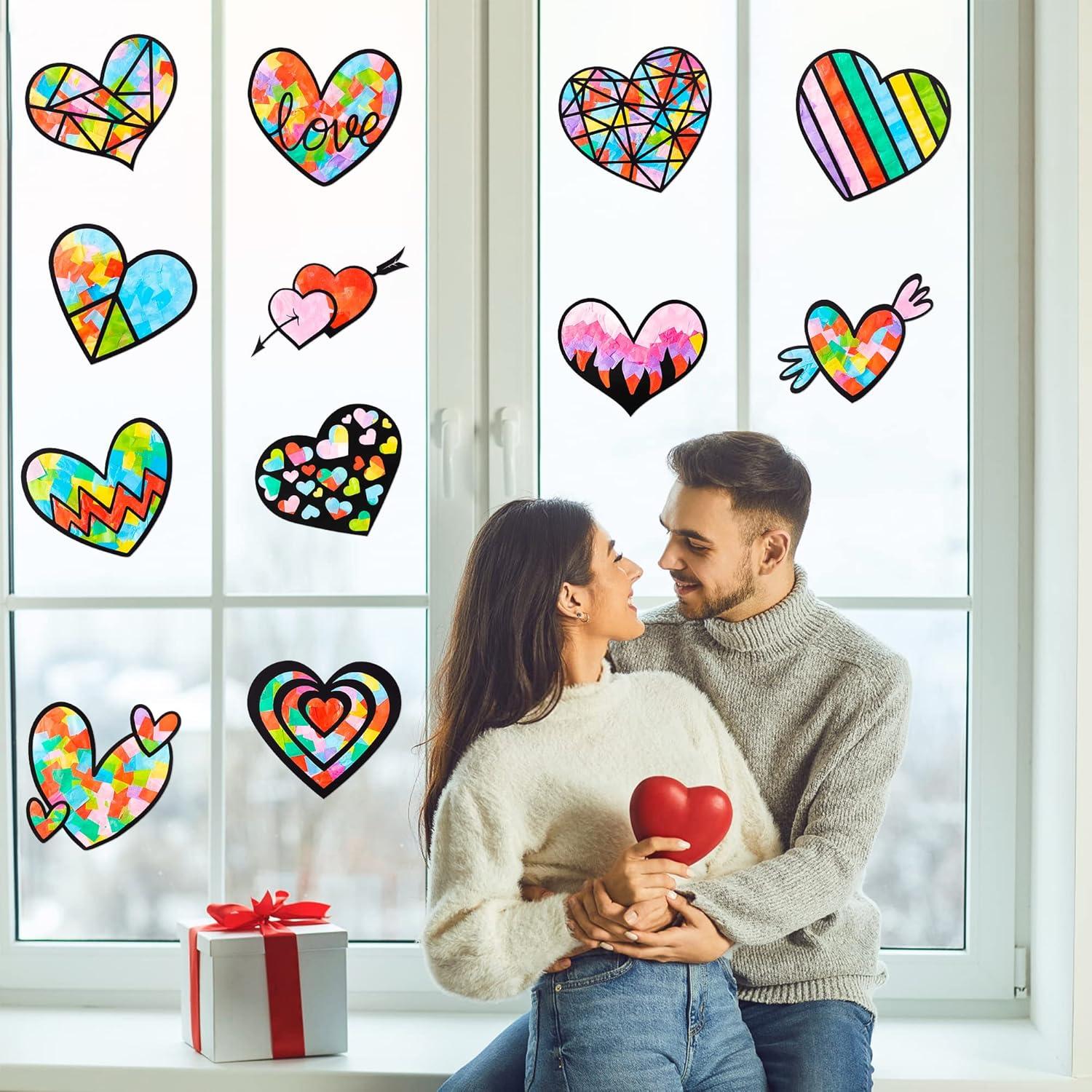 Kit de Manualidades en Papel Haooryx - 12 Piezas Corazones