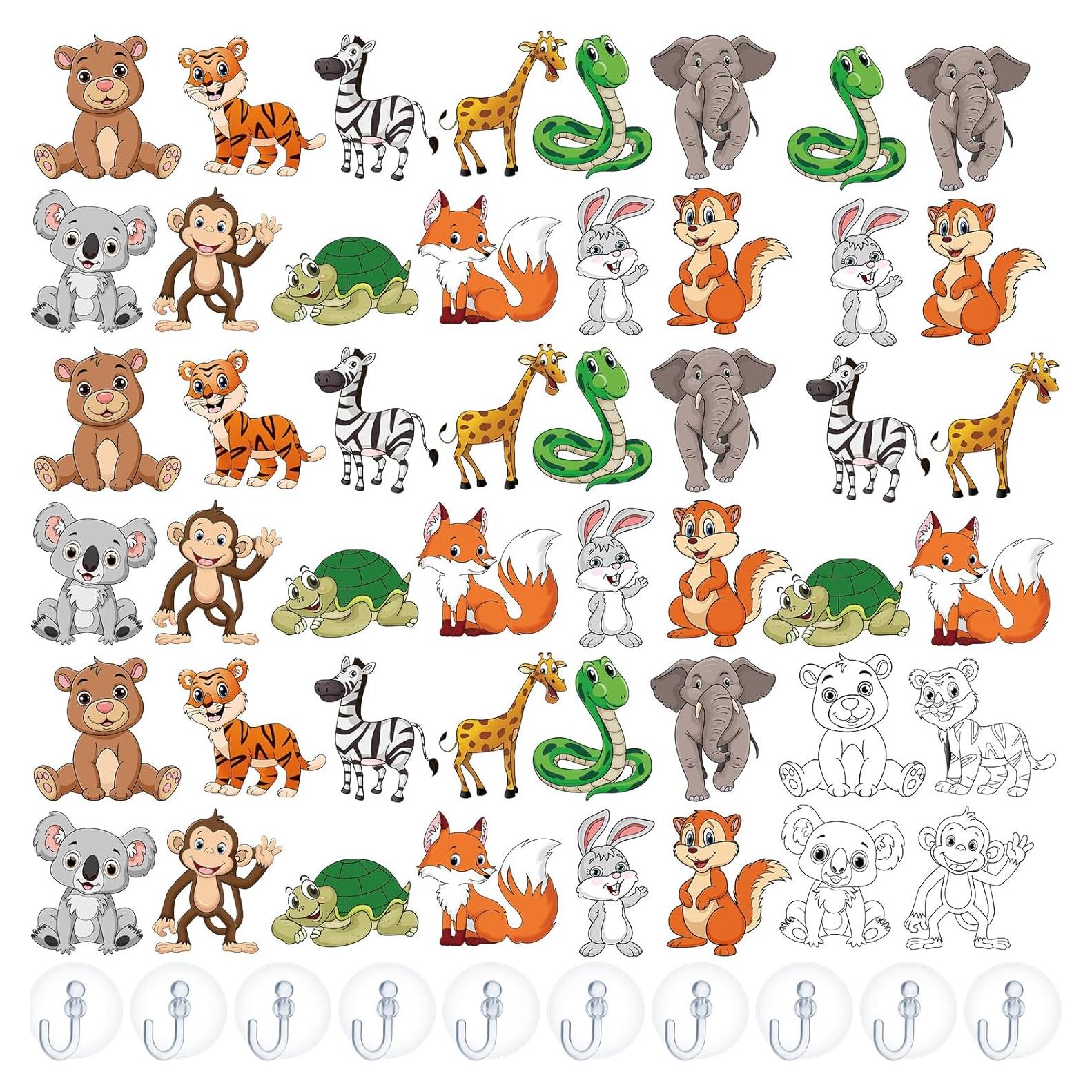 Kit de Arte Suncatchers Jenaai 72 Piezas Animales del Bosque