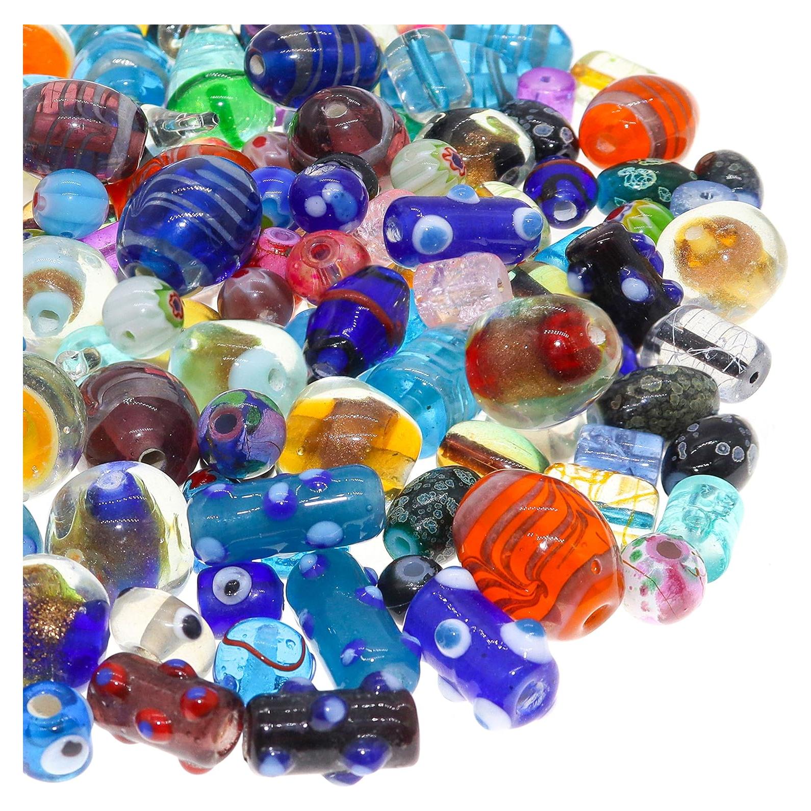 Cuentas de Vidrio Asortidas Fun-Weevz 50 Piezas para Joyería